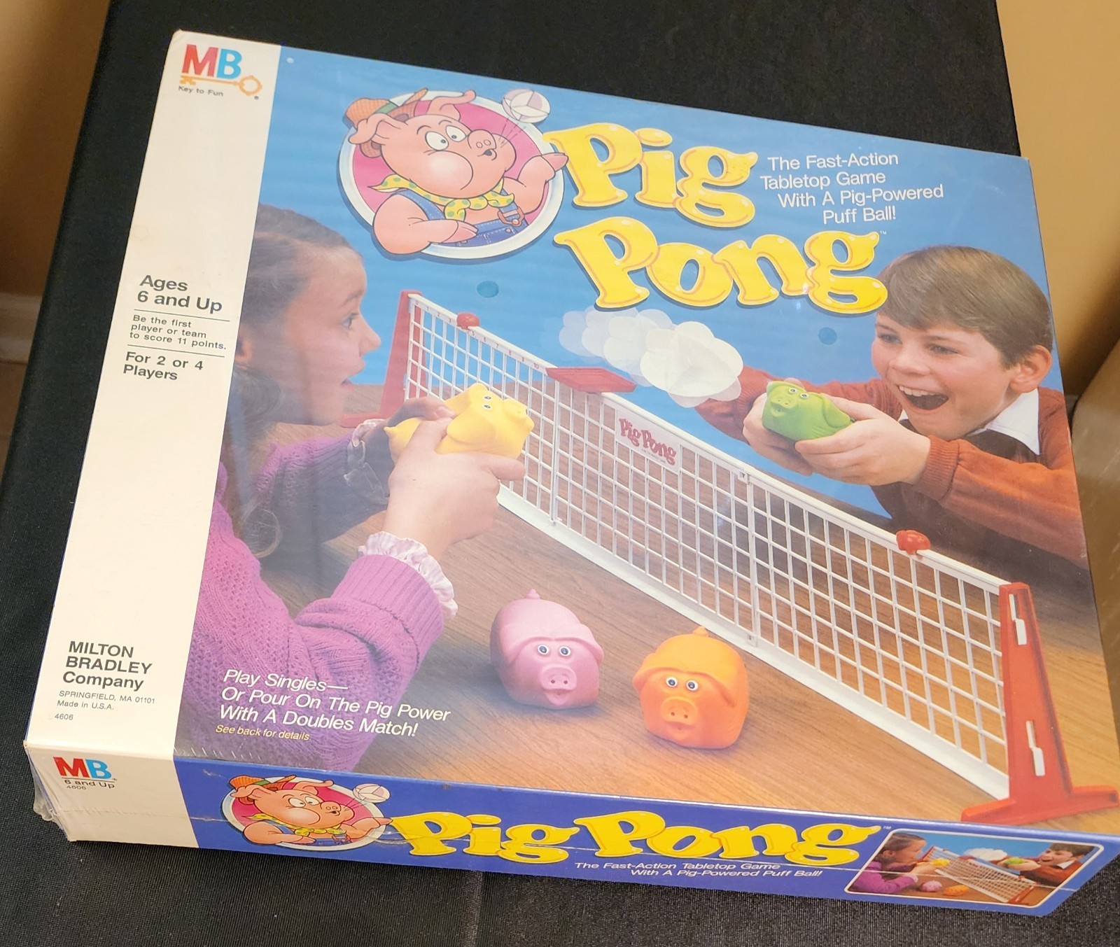 Vintage 1986 Milton Bradley PIG PONG Tabletop Game NEW IN BOX SEALED