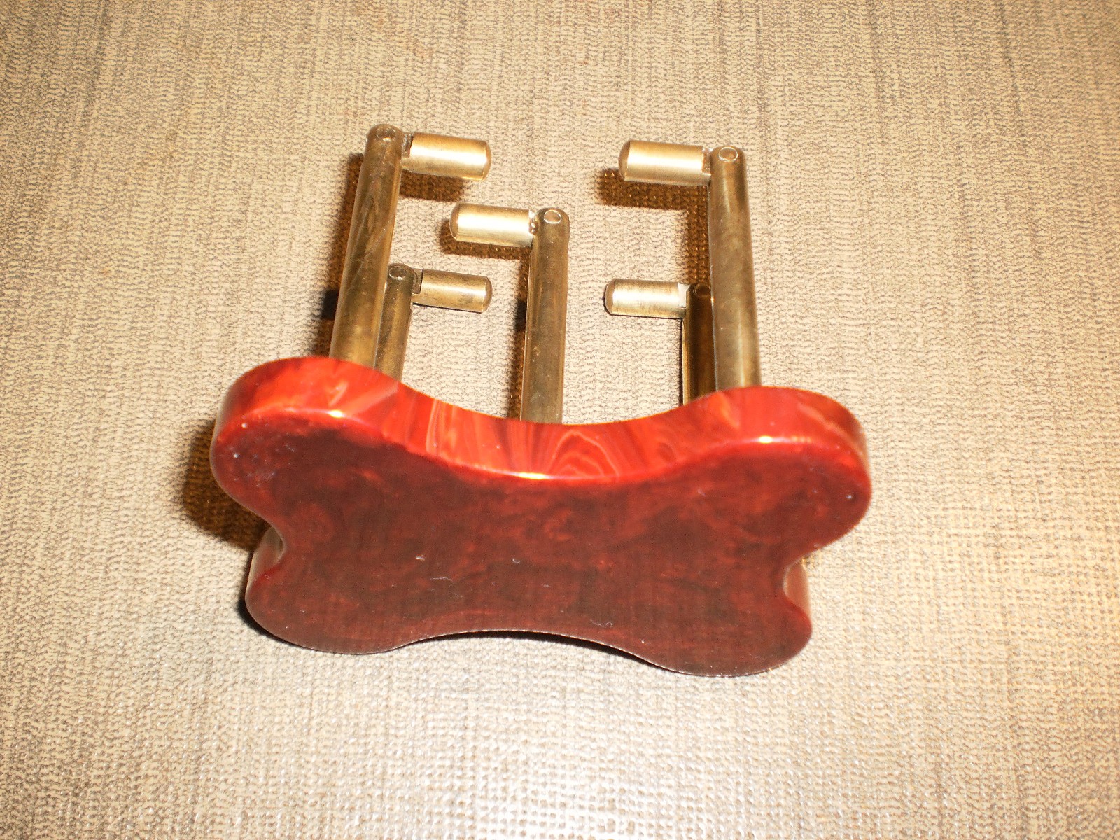 VTGE MAH JONG MAJONG SWIRLED RED BURGUNDY CATALIN BAKELITE CHIP COIN BANK CADDY