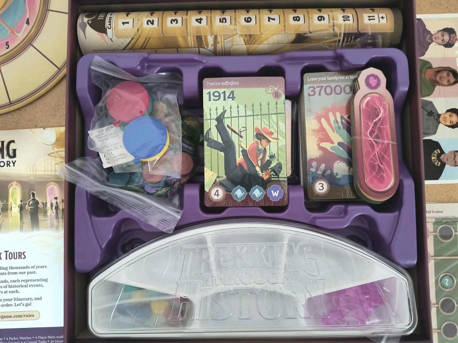 Trekking Through History DELUXE Edition Board Game Solo Mode NOB (Parts Sealed)