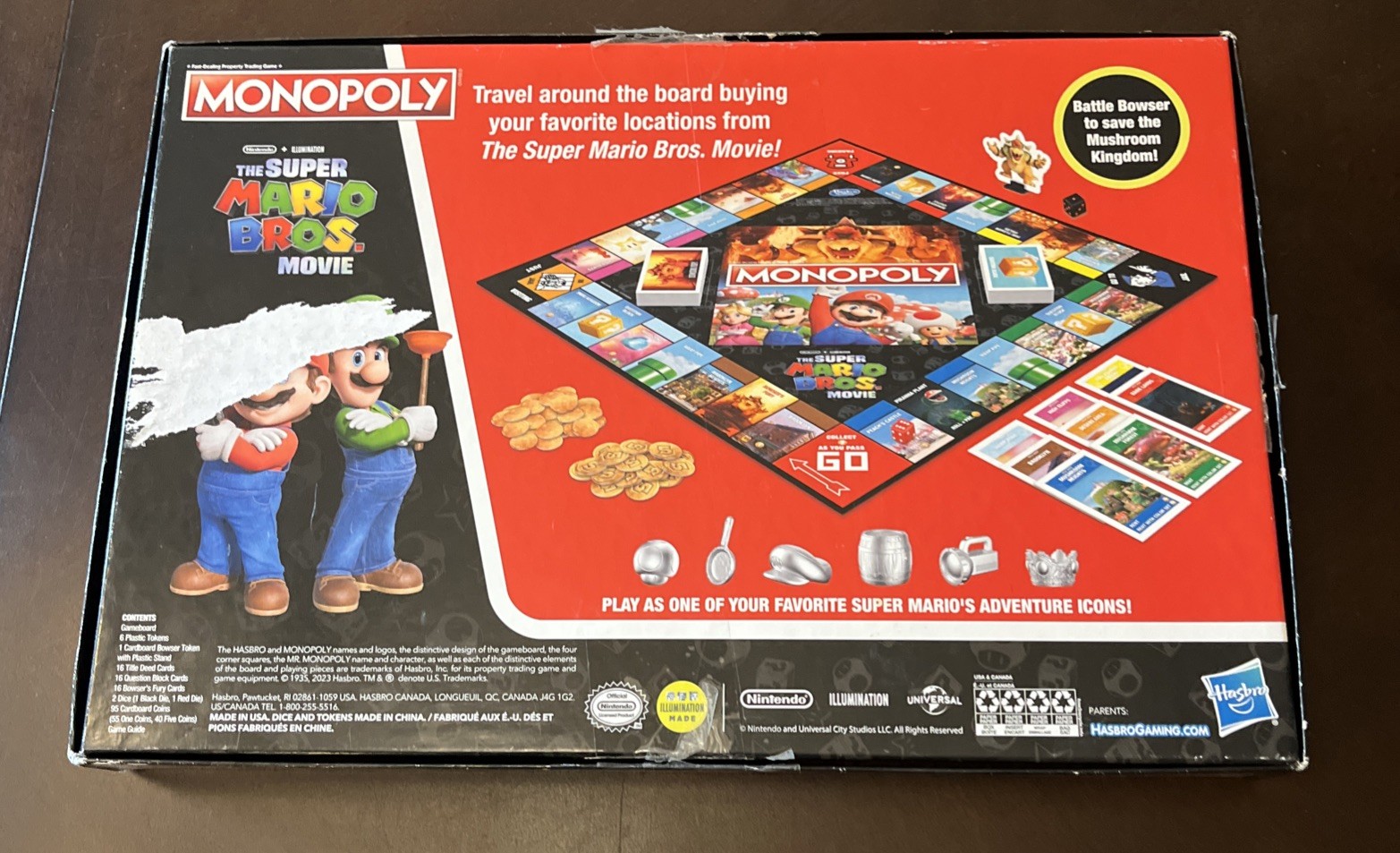 Hasbro Monopoly The Super Mario Bros. Movie Edition Board Game Complete