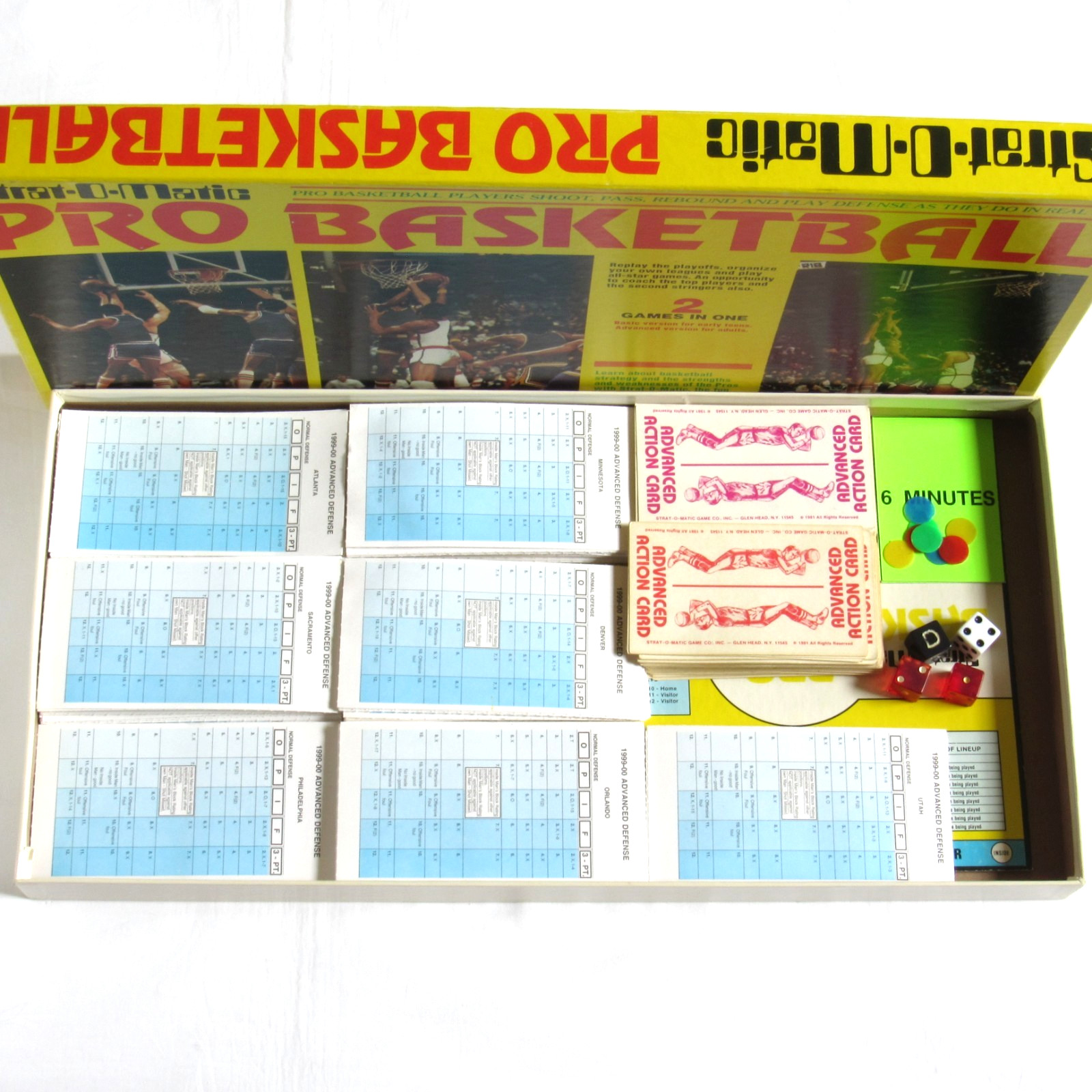 Strat O Matic NBA Pro Basketball 1999-00 Board Game 29 Teams No Manual 1981