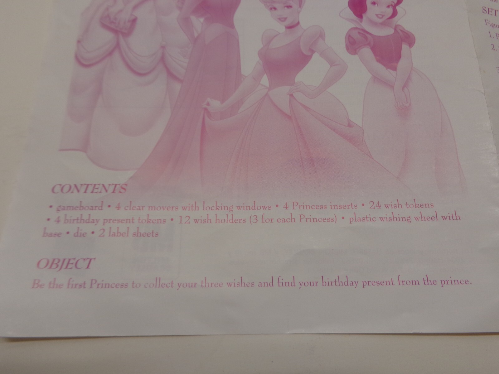Disney Princess Spinning Wishes Game Milton Bradley 2004
