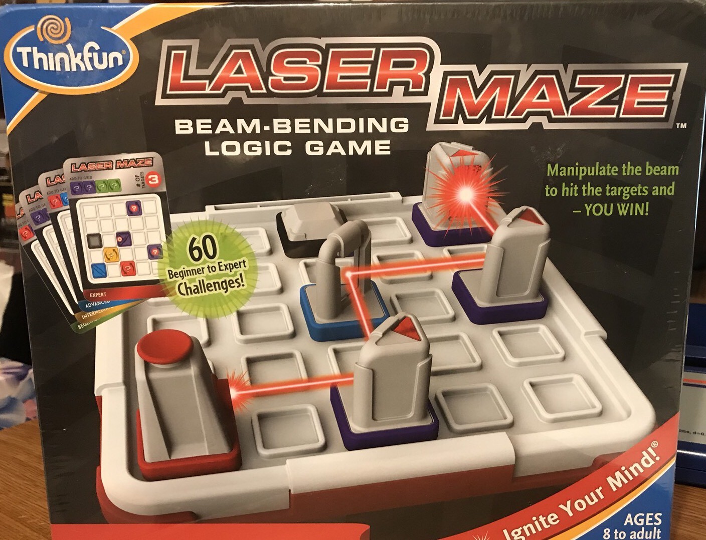 NIB Laser Maze Logic Game Beam Bending Think Fun Ignite Your Mind Ages 8 – Adult