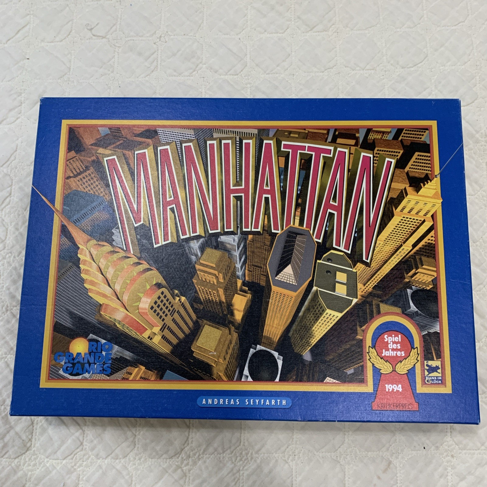 Manhattan Board Game Andreas Seyfarth Rio Grande Games 1994 Award Winner