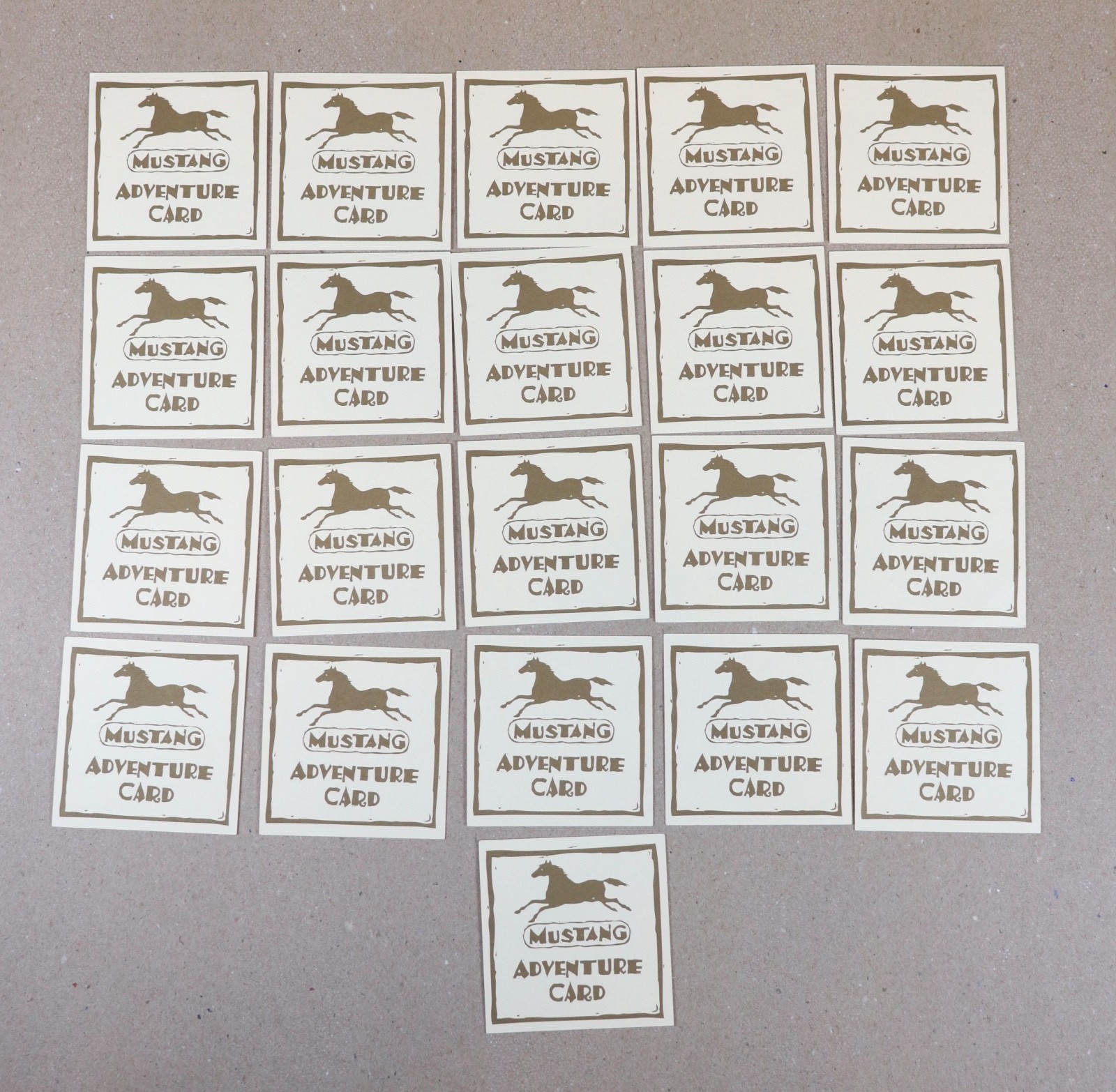 VTG Herd Your Horses 21 Ranch & 21 Mustang Cards Board Game Replacement 2002