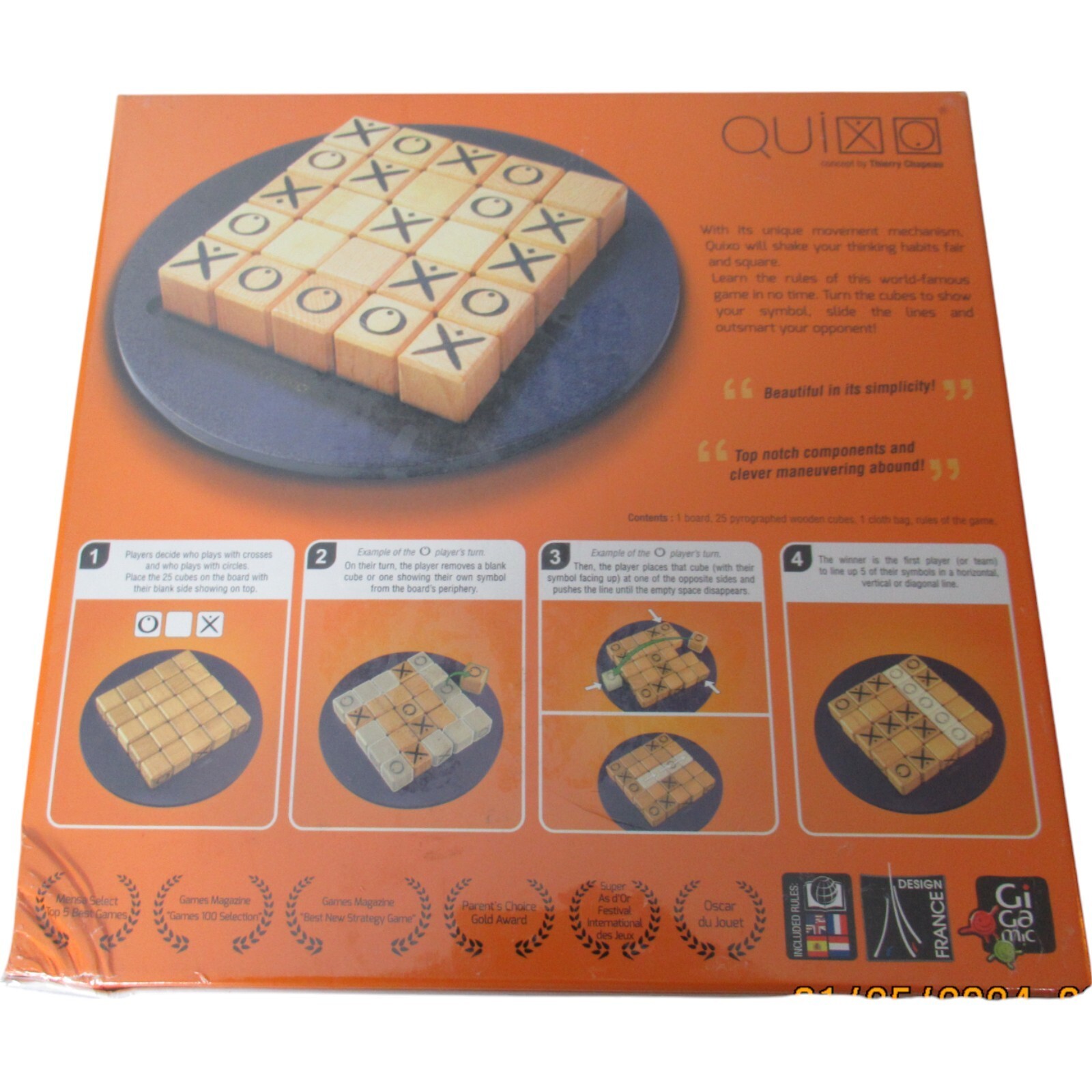 Quixo Abstract Strategy Game for Families and Adults Ages 8+ 1995 NEW DMG PKG