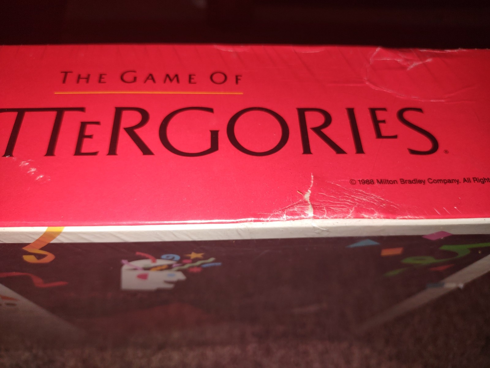 Vintage 1988 The Game of Scattergories Board Game Hasbro 1988 Sealed Nos
