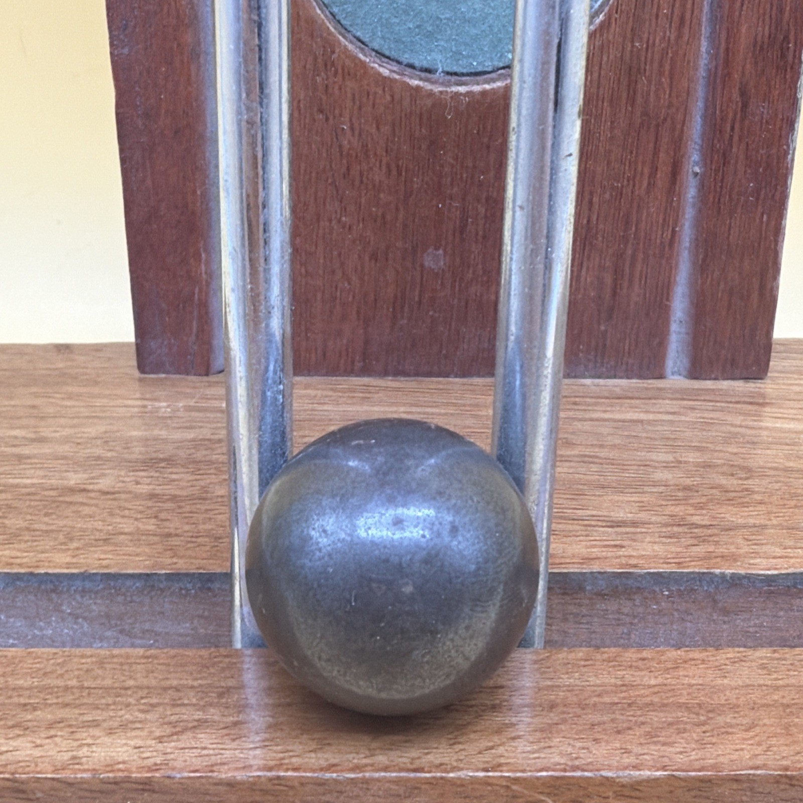Vintage Roll Up Wooden Tabletop Game Felt Gravity GAME BOARD AND BALL!