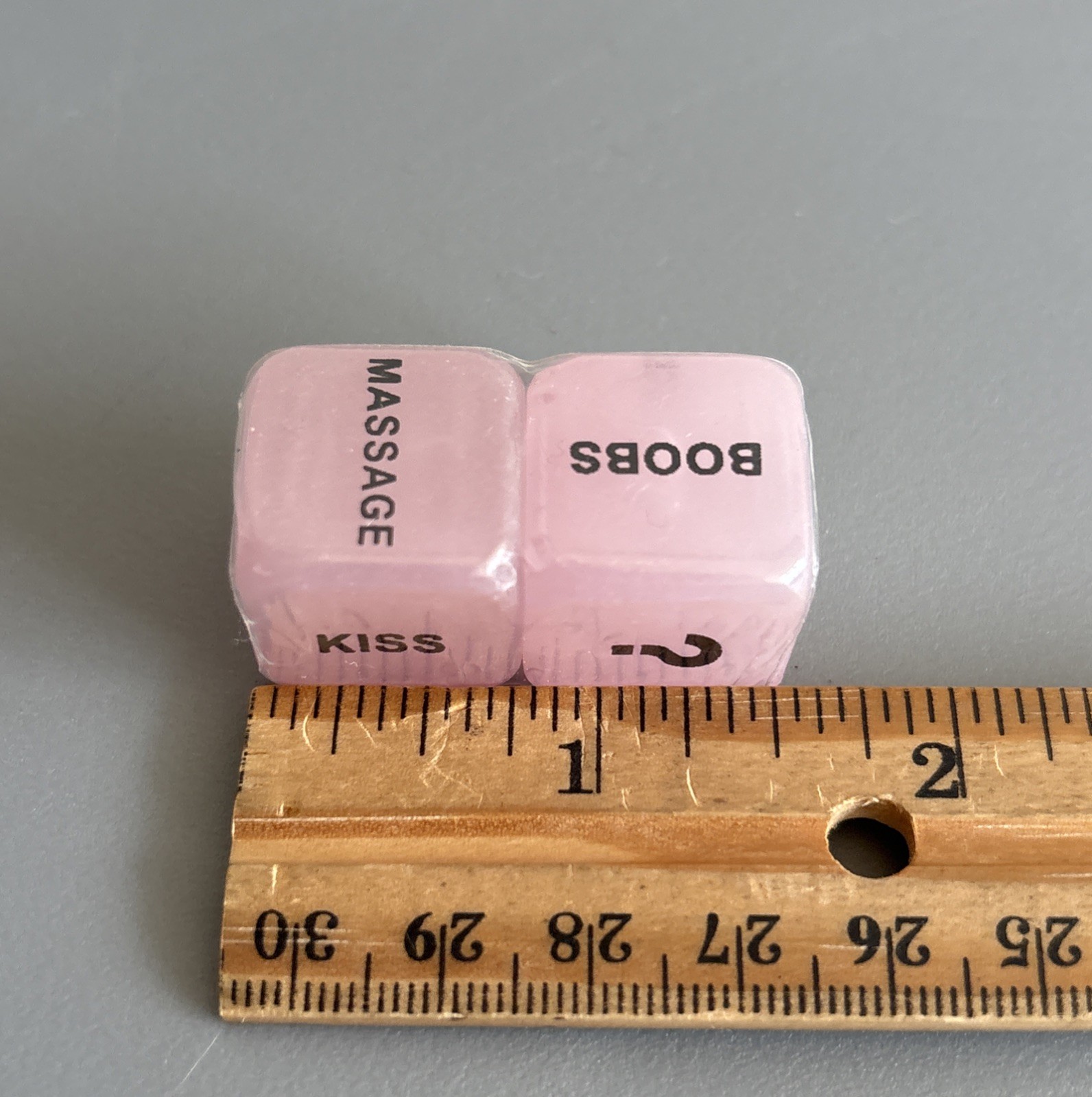 Pink Dice Sex Game for Lovers Vintage New Old Stock Lips Touch Kiss Tickle ?