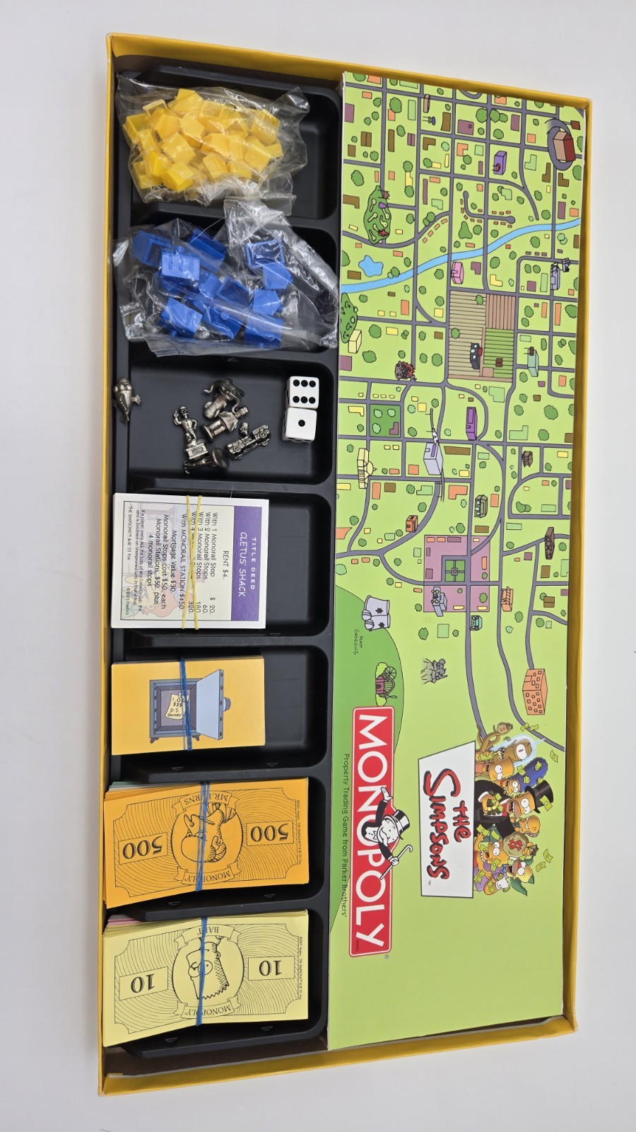 The Simpsons Monopoly Game Welcome To Springfield 2001 Complete Vtg Family Game