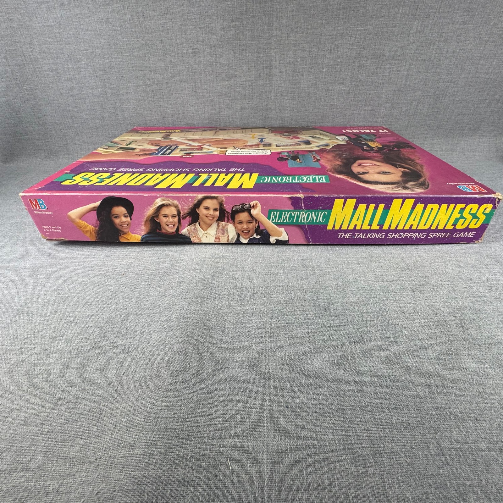 Vintage 1989 Electronic Mall Madness Board Game Milton Bradley Works Incomplete