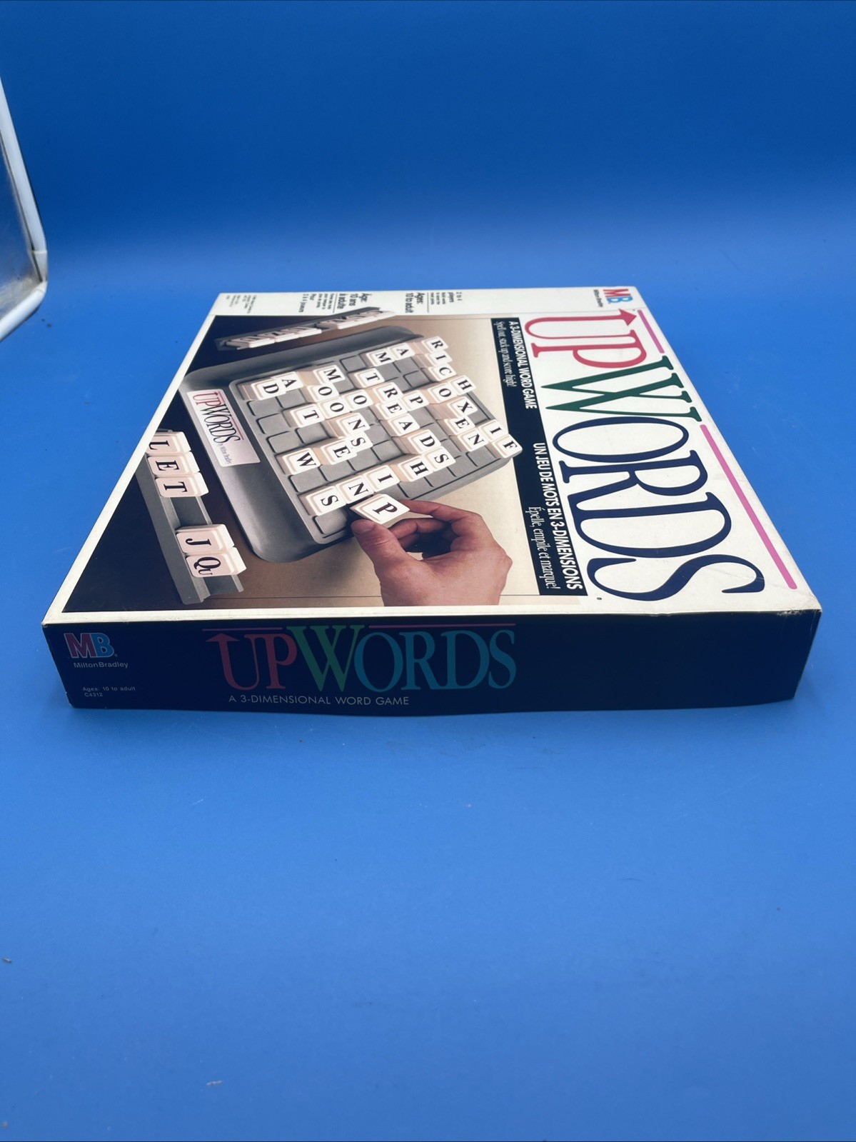 Upwords Board Game Milton Bradley Vintage COLLECTIBLE 1988 Complete 8×8 grid