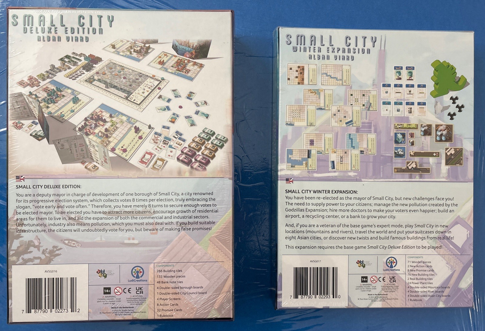 Small City Deluxe Edition+Winter Expansion. Brand New. Made In Netherlands. 14+