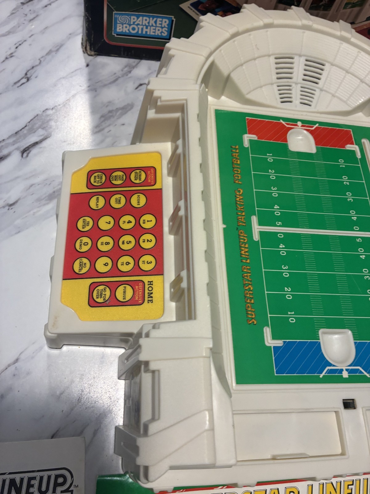 Vintage 1989 Parker Brother Superstar Talking Football WORKING Complete in Box