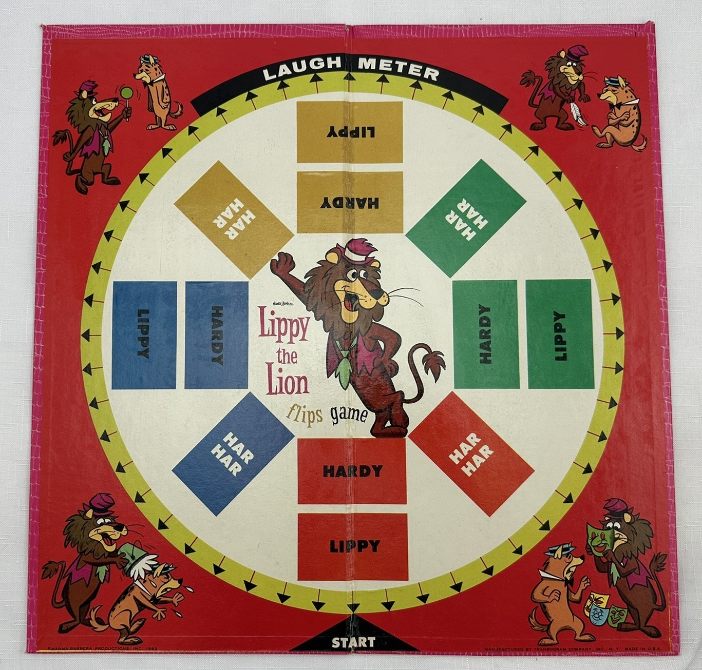 1962 Lippy the Lion Flips Game by Transogram Unpunched New Old Stock FREE SHIP