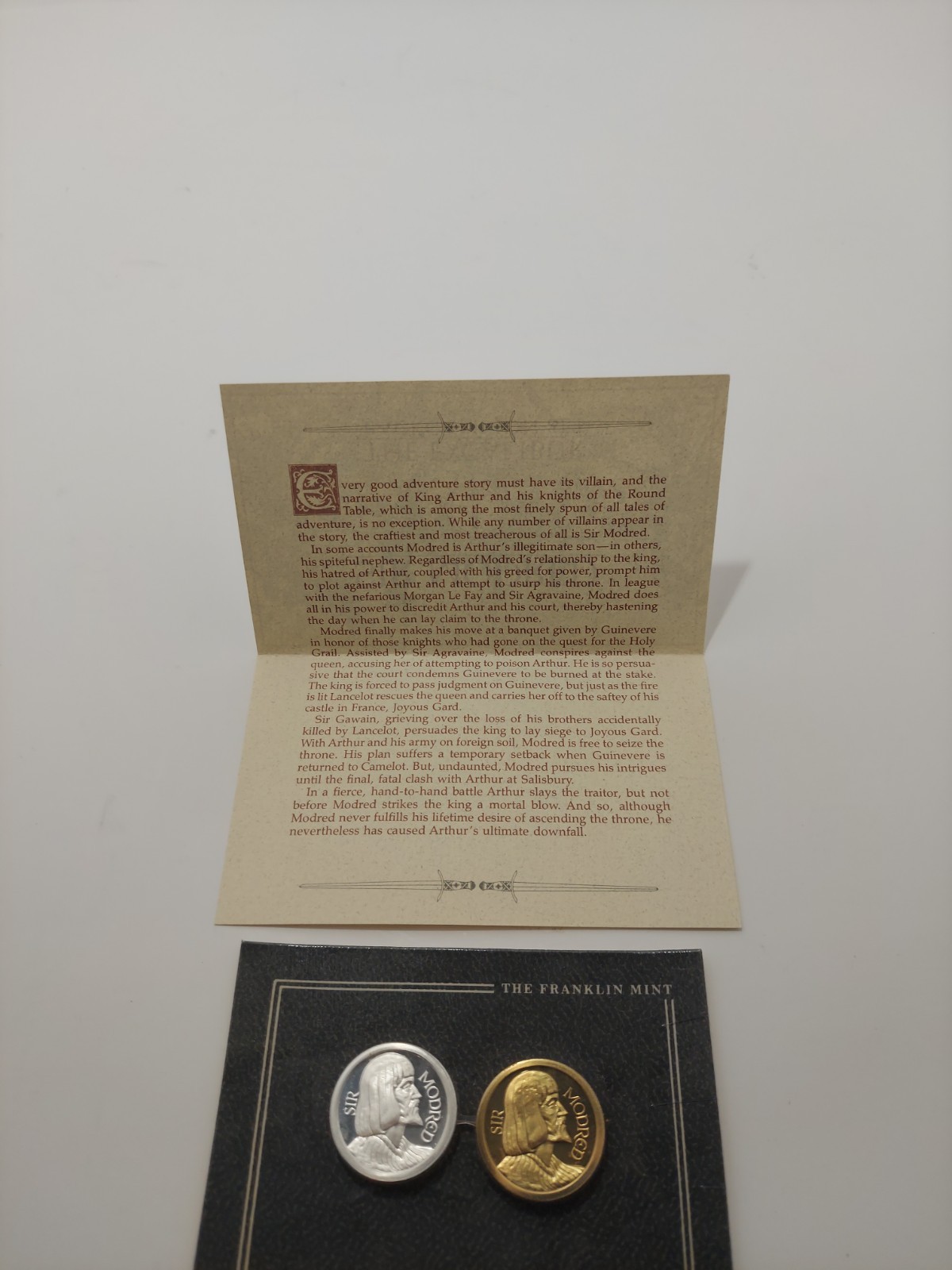 Sir Modred VTG Franklin Mint Excalibur Backgammon Pieces Set 1986 Ltd Edition