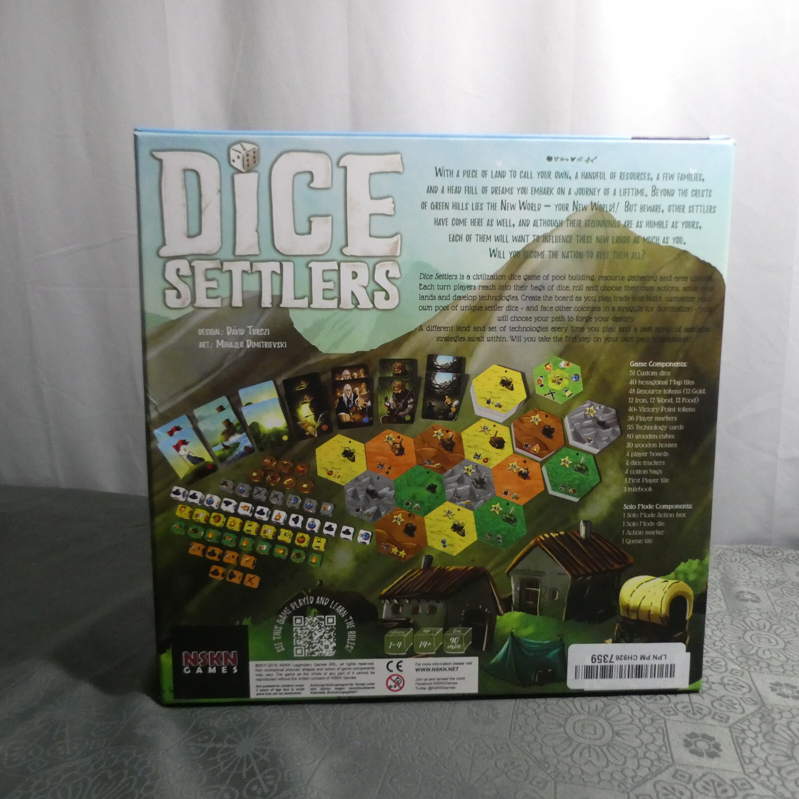 DICE SETTLERS Board Game NSKN Games *Inside items UNOPENED*