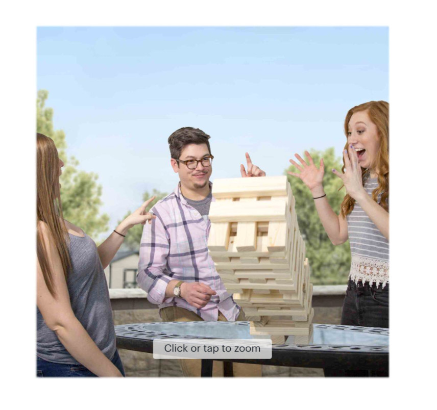 Nontraditional Giant Wooden Blocks Tower Stacking Game by Hey! Play!