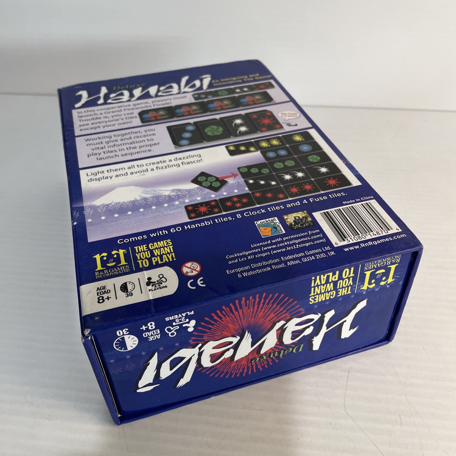 “Hanabi Deluxe” Game – Domino version of Hanabi. Missing 1 X Domino Tile