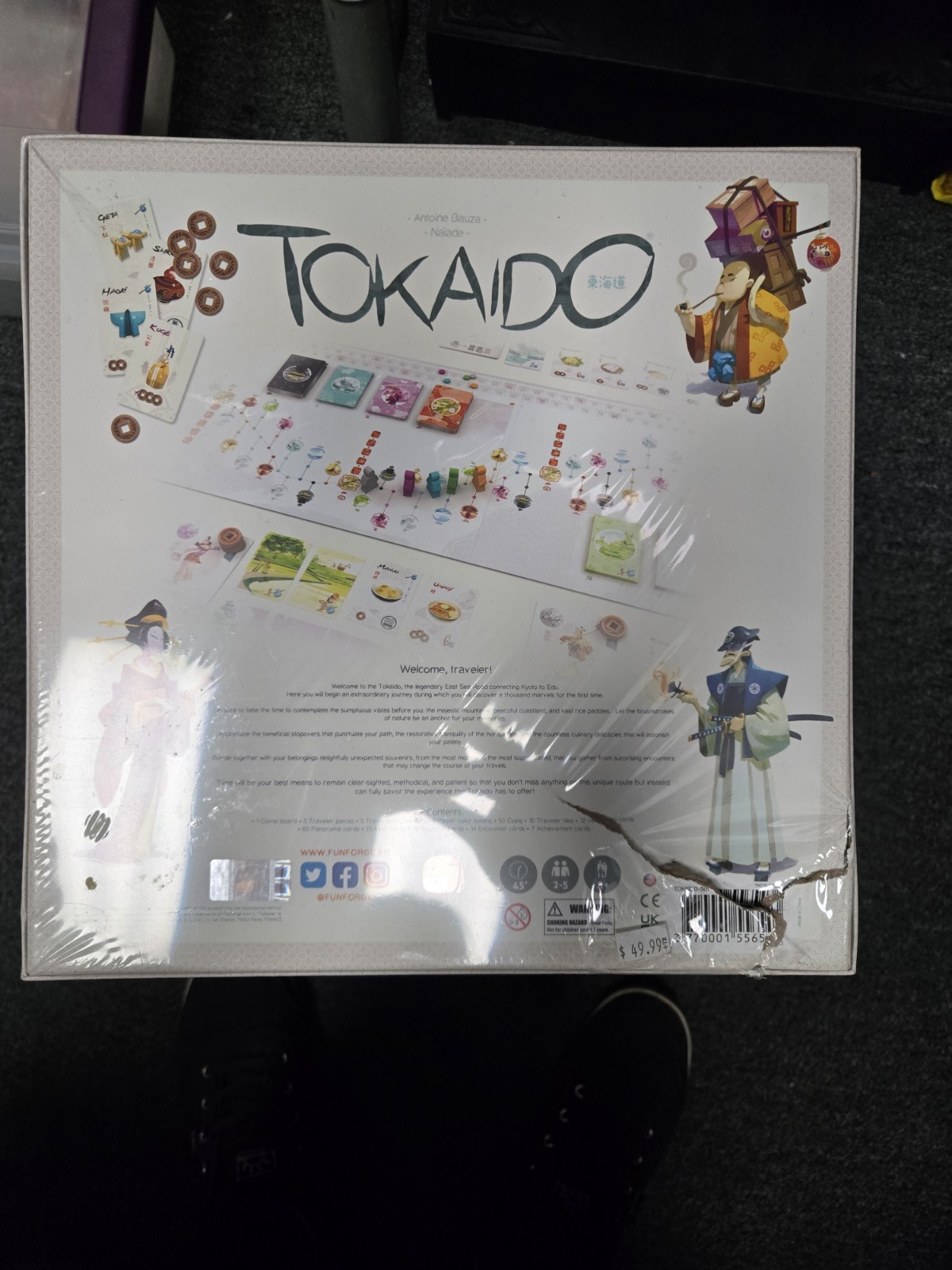 Tokaido Fun Forge Ages 8+ Players 2-5 Board Sealed-damaged Box- ADULT CARD GAME