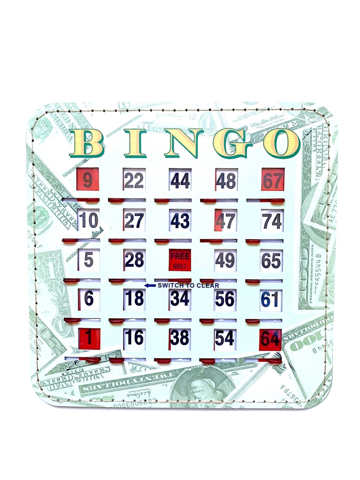 Bingo Slide Cards Money- Finger Tip Jam Proof Slide Cards- Pack of 20