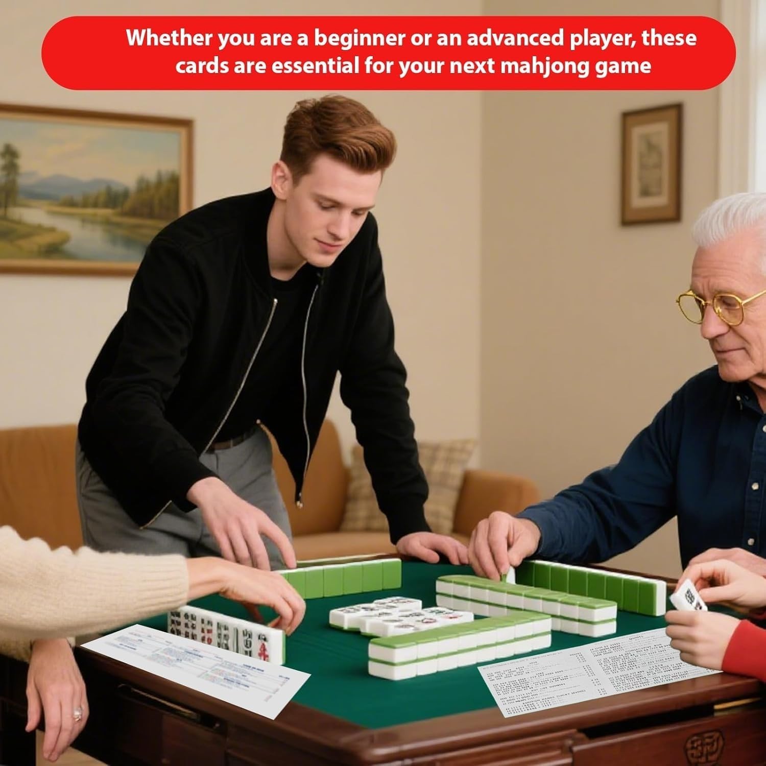 2026 Official NMJL Mahjong Cards – 4 Pcs