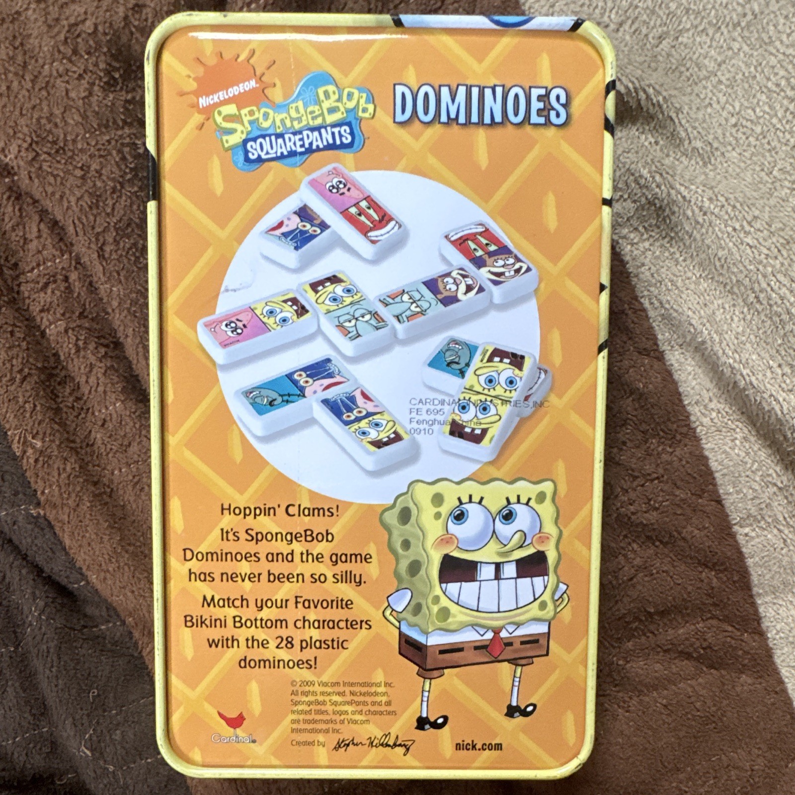 SpongeBob SquarePants Domino Set 28 Piece, 2009 Cardinal Games Edition