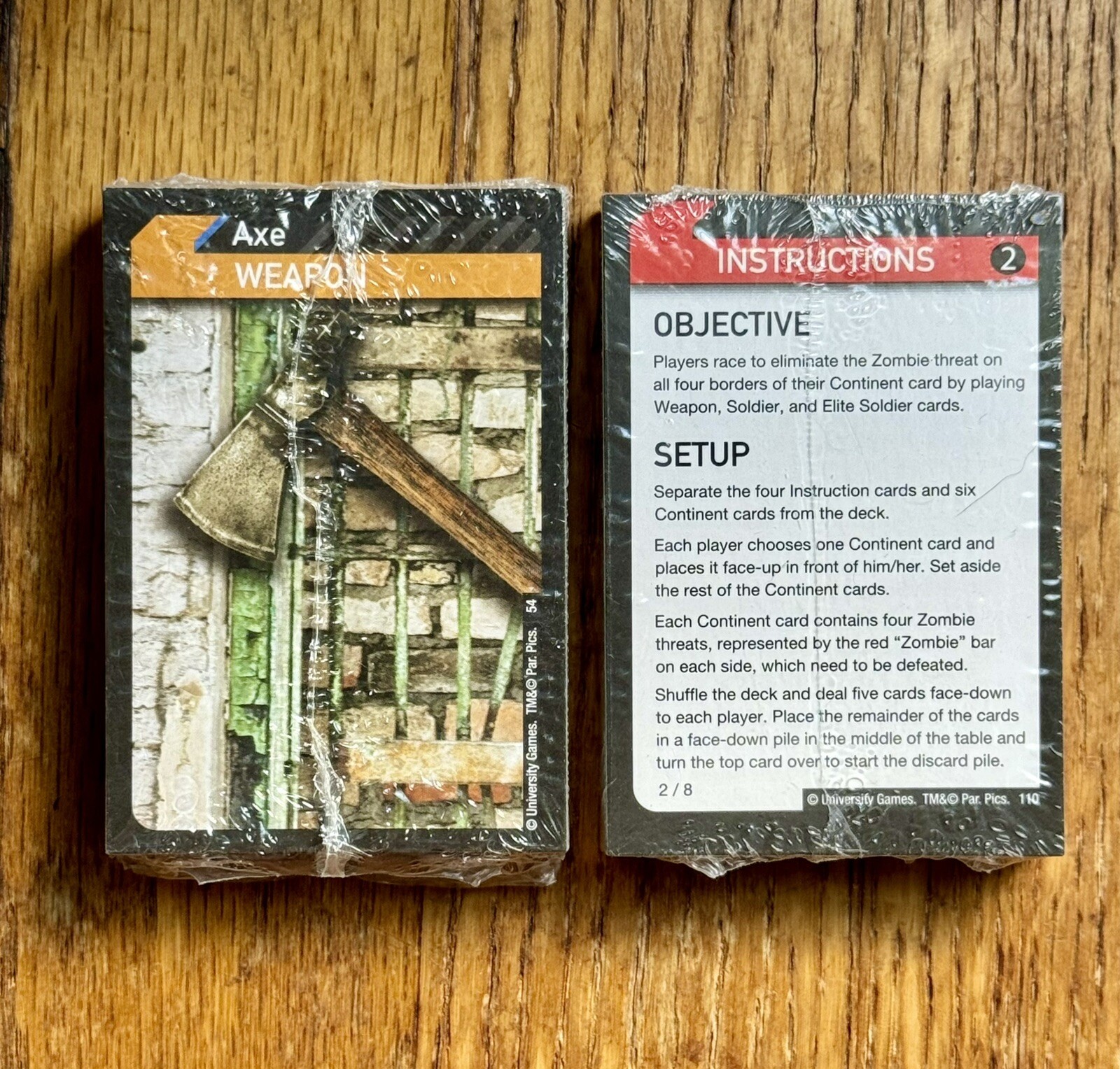 World War Z * 2 Sealed Card University Game Packs * Scarce Issues