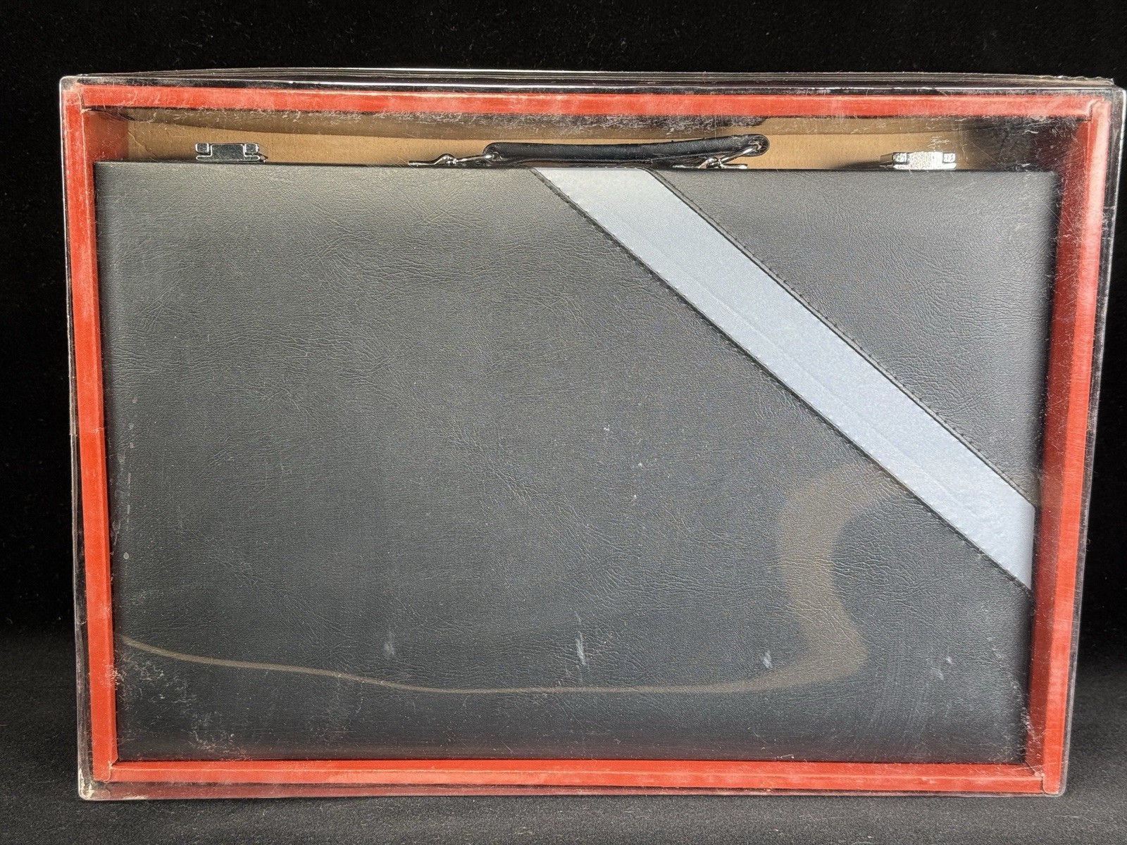 WE Games Gray/Black Leatherette Backgammon Set 10 X 15” Closed