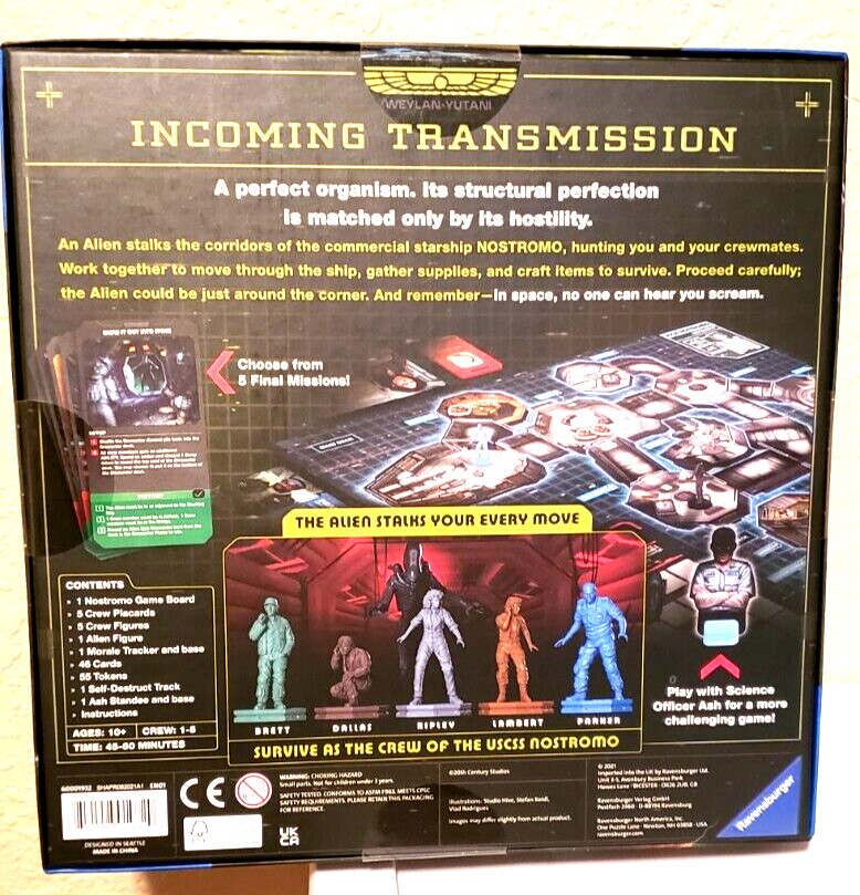 Ravensburger Alien Fate of The Nostromo Board Game. New and factory sealed.