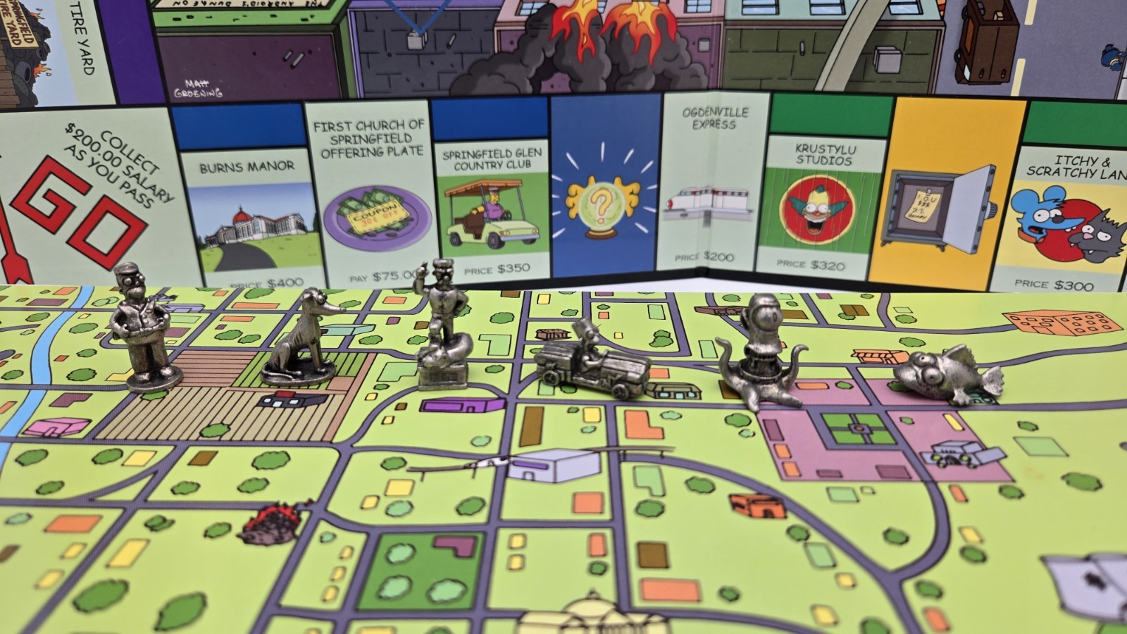 The Simpsons Monopoly Game Welcome To Springfield 2001 Complete Vtg Family Game
