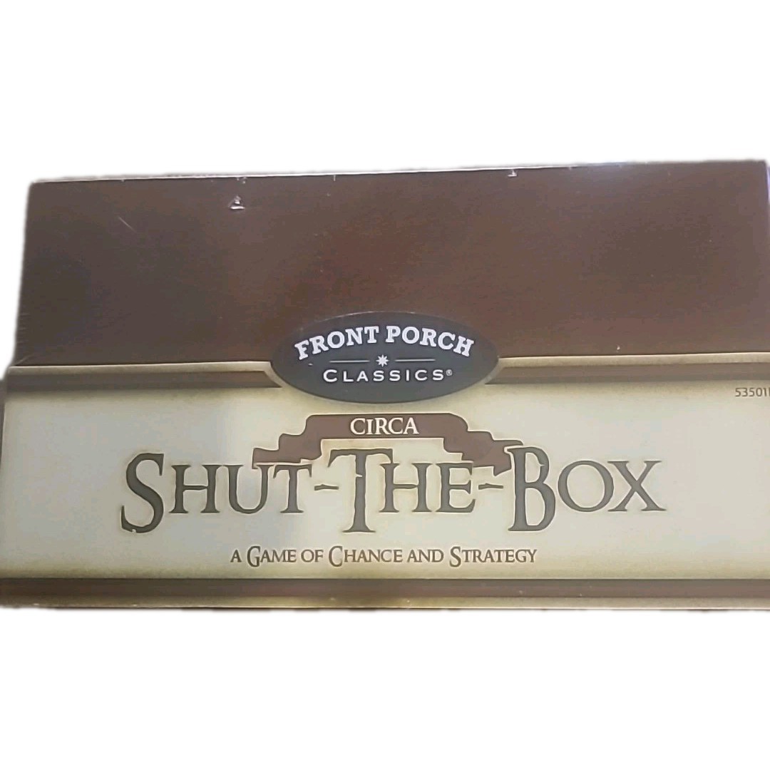 Shut The Box Game Of Chance & Strategies- Front Porch Classics NEW SEALED