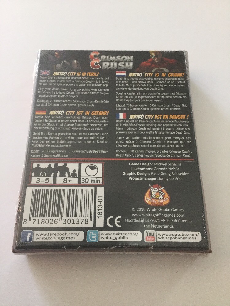 White Goblin Board game Crimson Crush New!