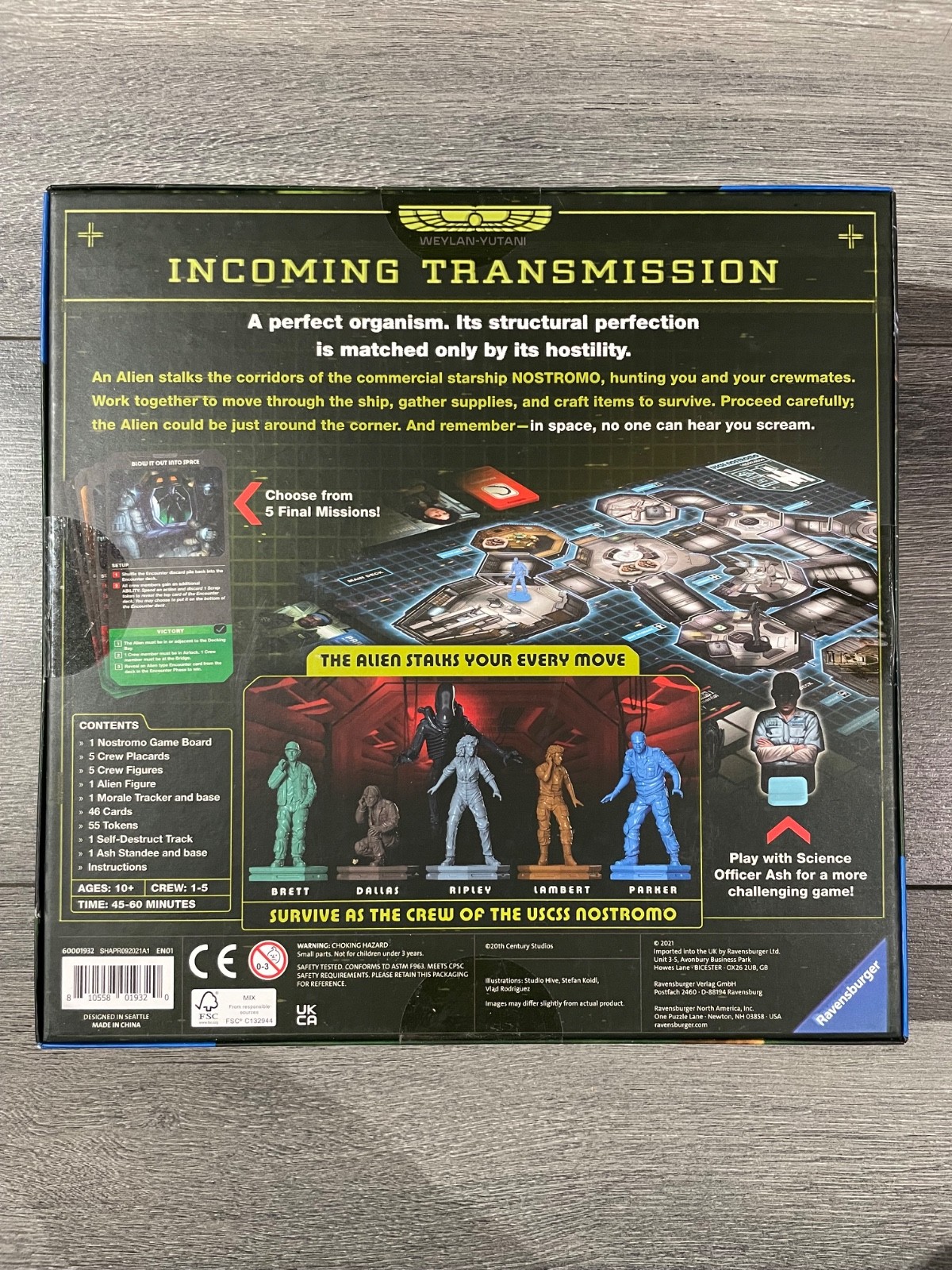 Ravensberger Alien Fate of the Nostromo Board Game