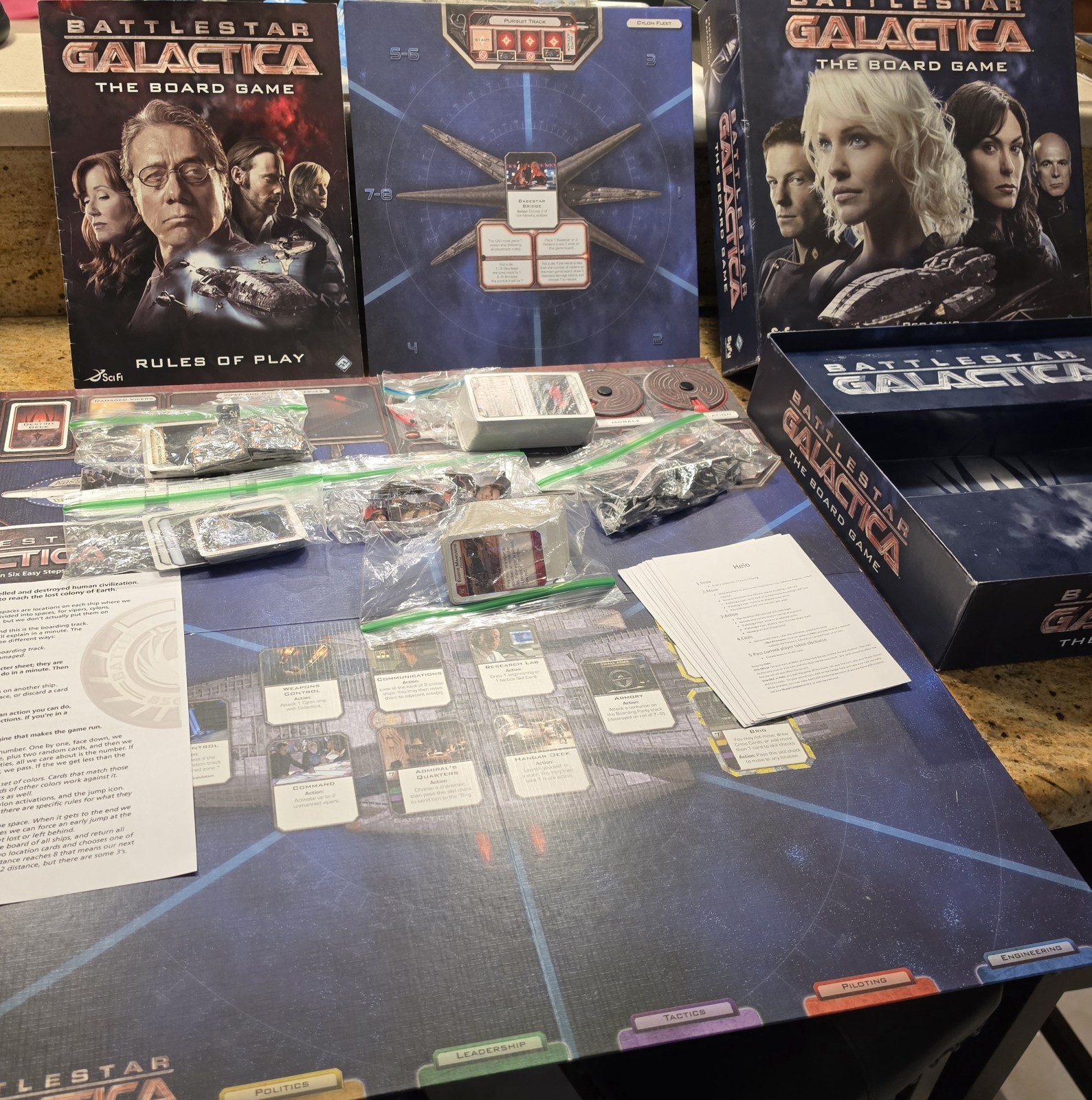 Battlestar Galactica: The Board Game Partial Pegasus Expansion Pack & Some Base