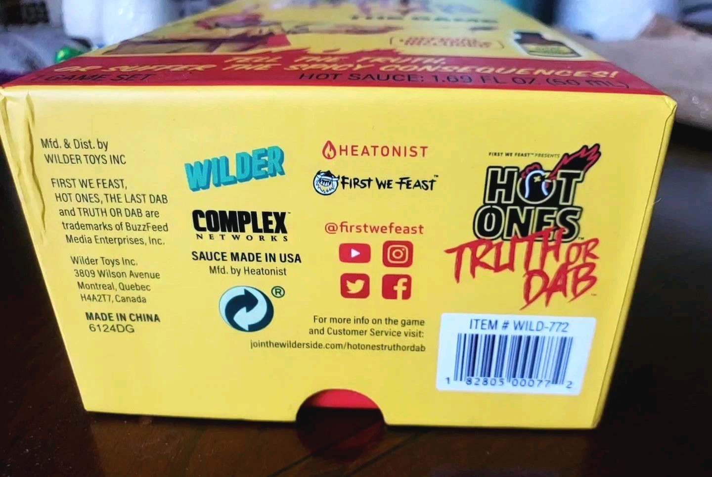Hot Ones Truth or Dab Party Challenge Game Last Dab Hot Sauce Included New Seal