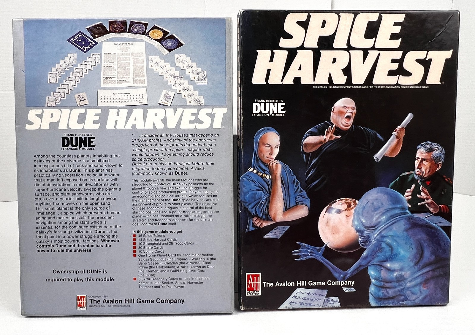 Vtg 1984 Dune Spice Harvest Expansion Module Board Game Complete Unpunched