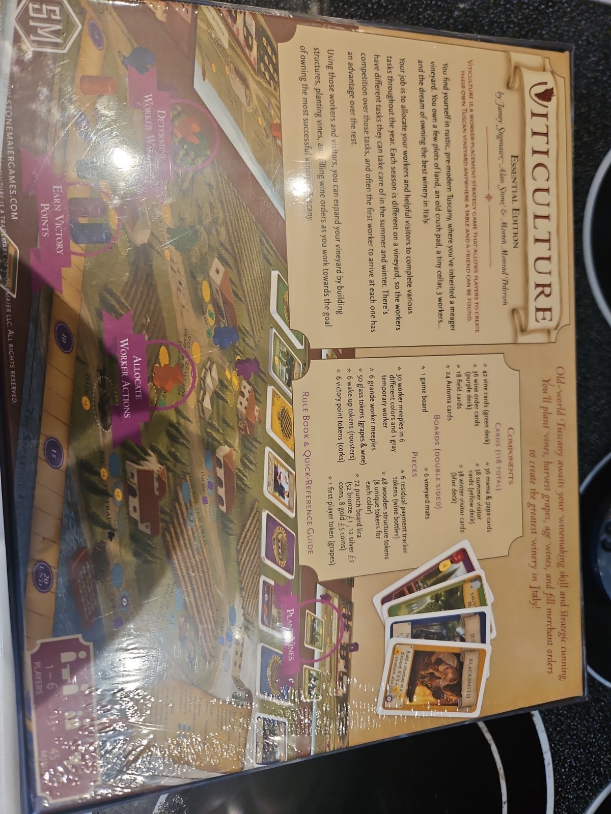 Viticulture: Essential Edition Stonemaier Games Board Game NEW Tuscany Game
