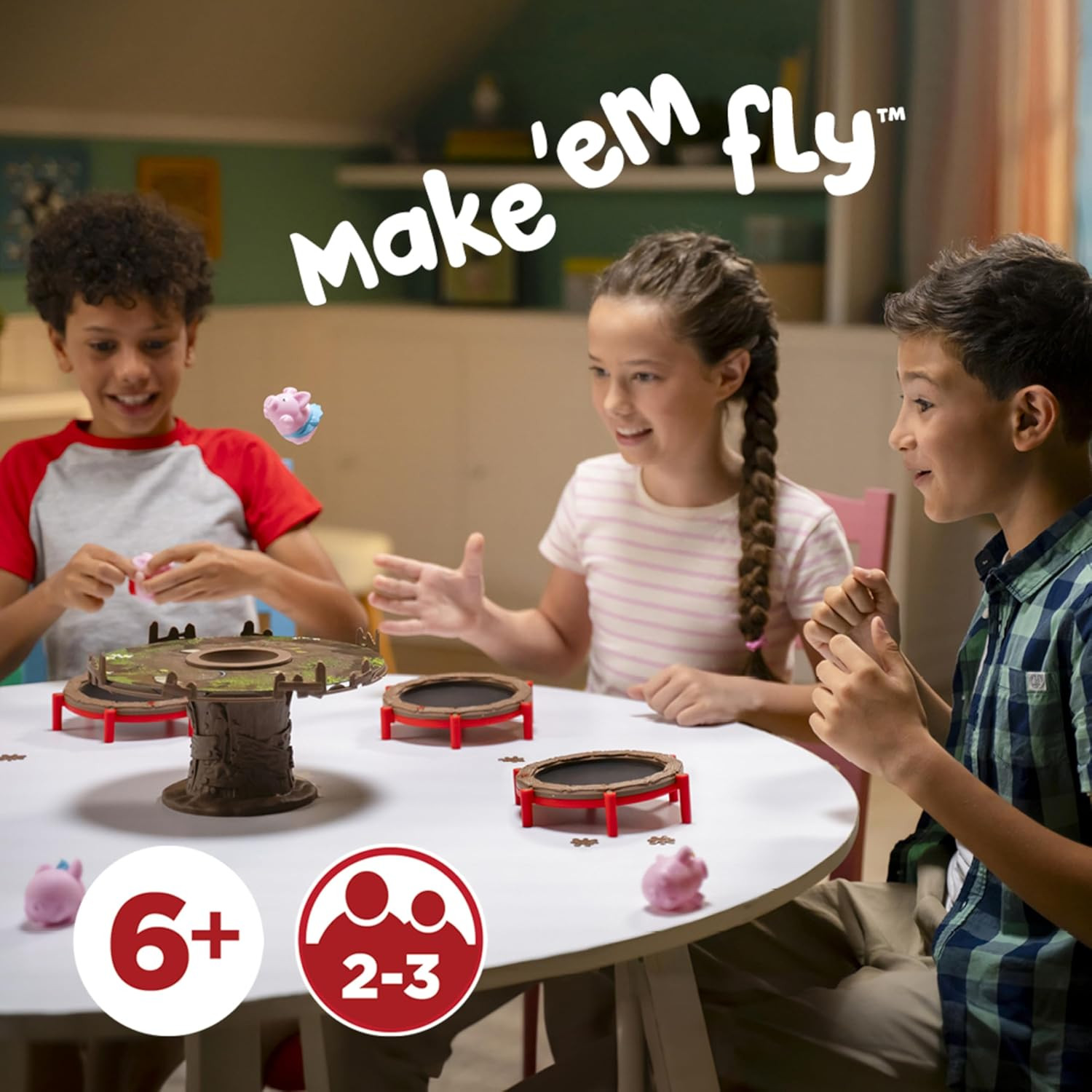Pigs on Trampolines Board Games – Family Game, Kids Games, Multi-Player, Board G