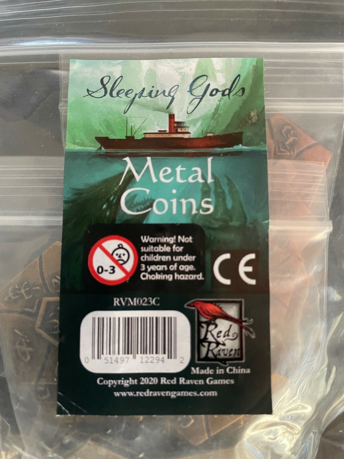 Metal Coins for SLEEPING GODS from Red Raven Games NEW