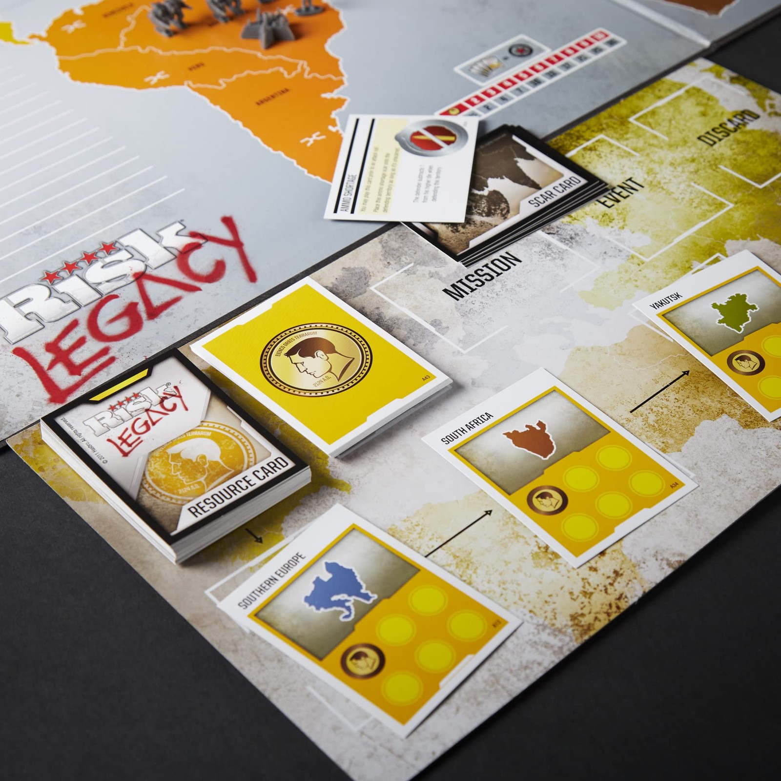 Risk Legacy Board Game Modern Warfare Strategy Legacy Gameplay for 3-5 Players