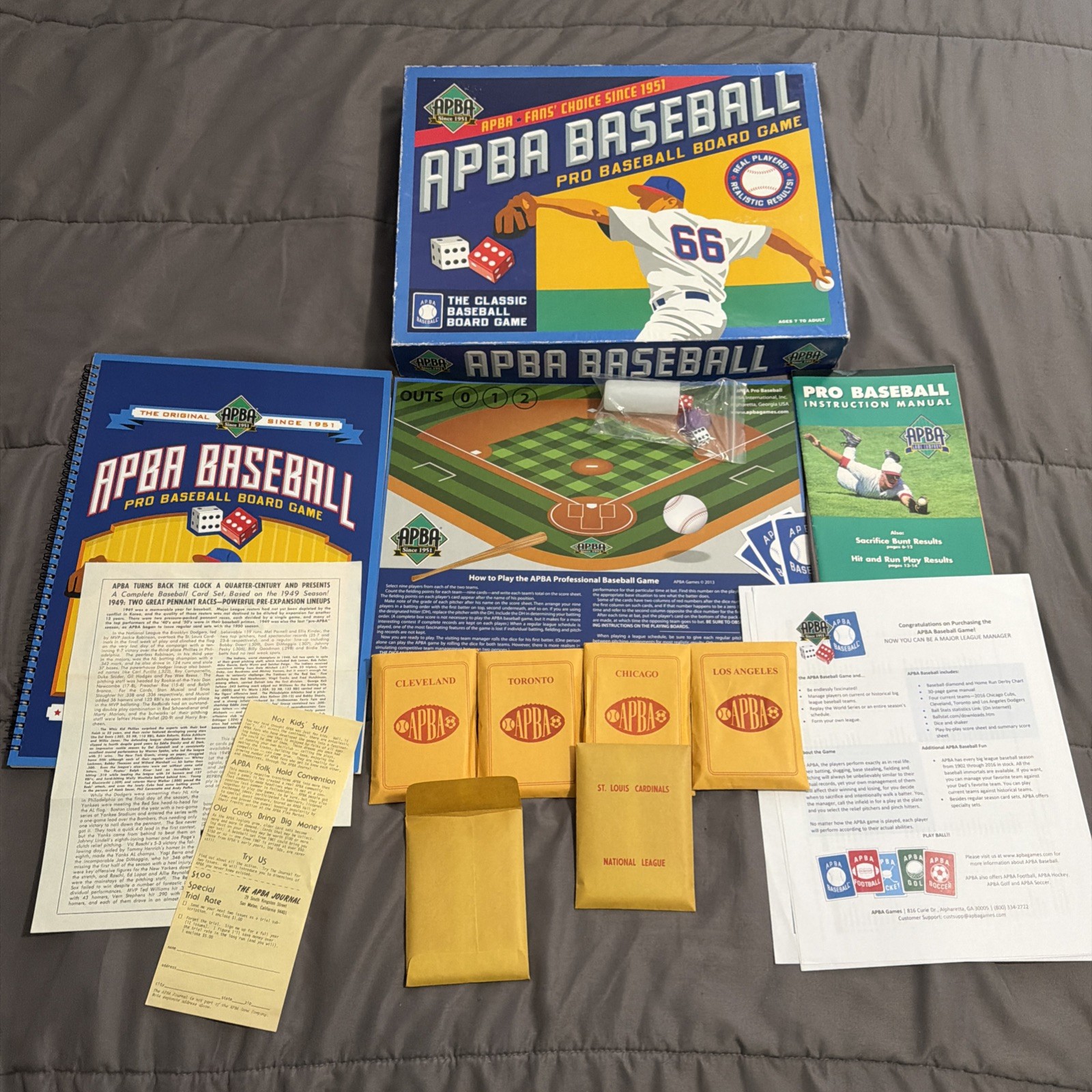 APBA BASEBALL Cards BOARD GAME 2013 With 4 2016 Teams and 2 1953? Teams + More!