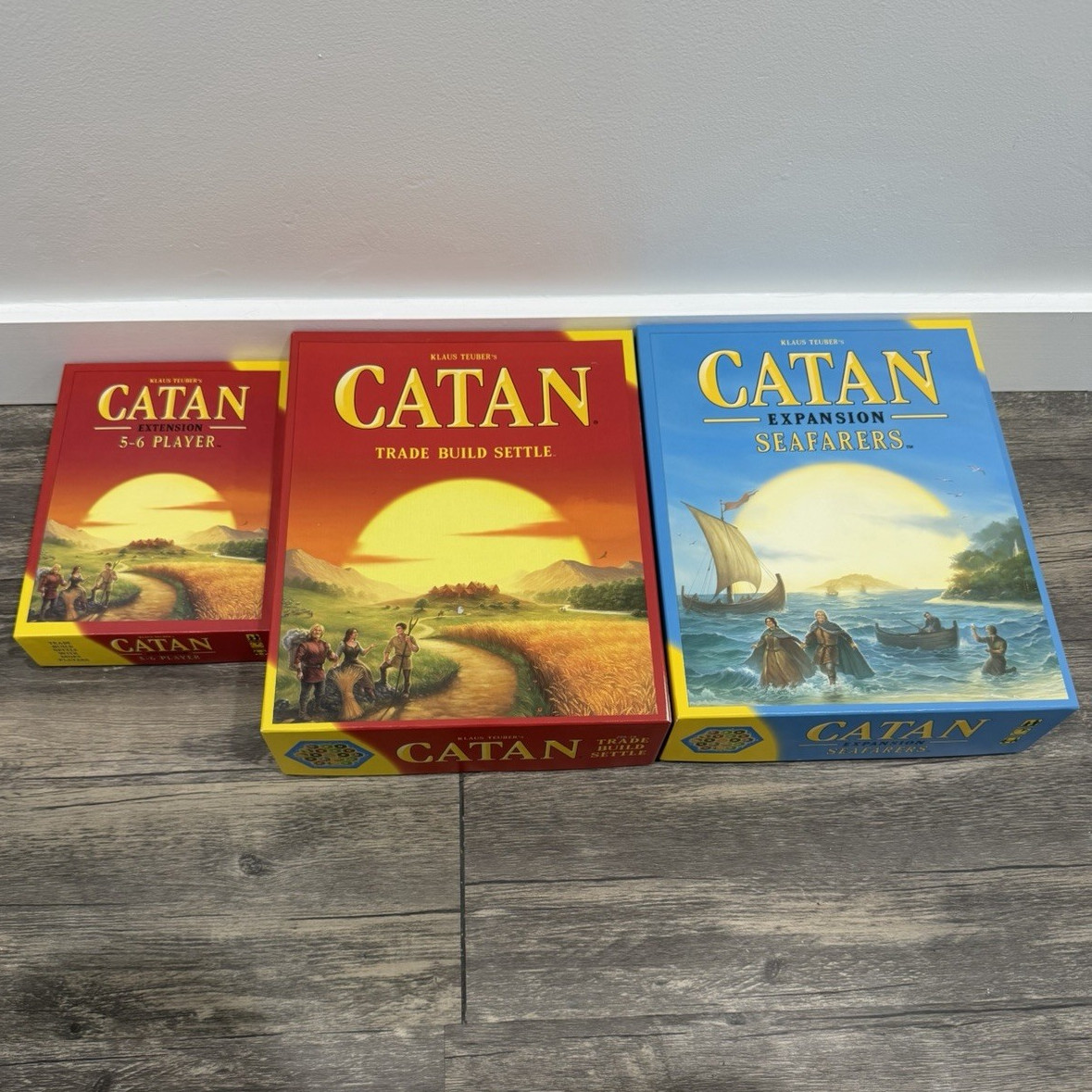 Catan Board Game Bundle + Seafarers Expansion + 5-6 Player Extension Complete