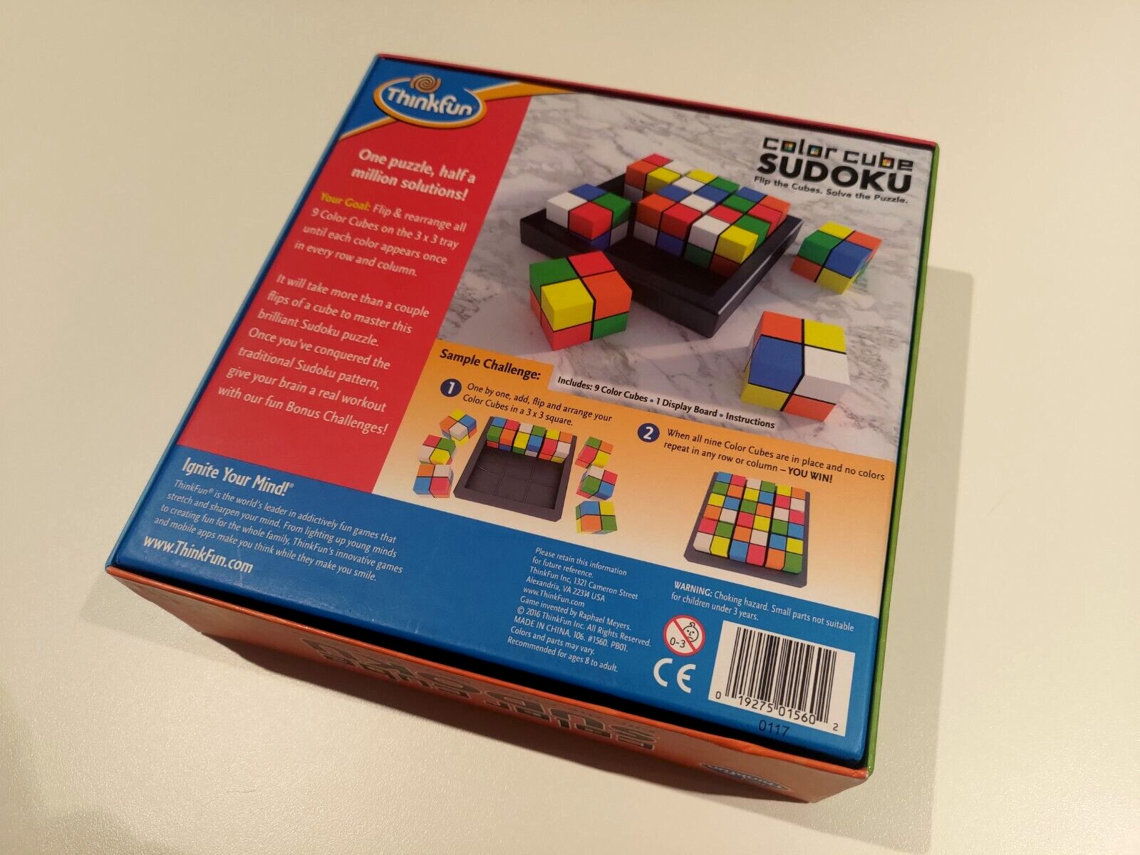 Color Cube Sudoku Board Game – Thinkfun – Like New