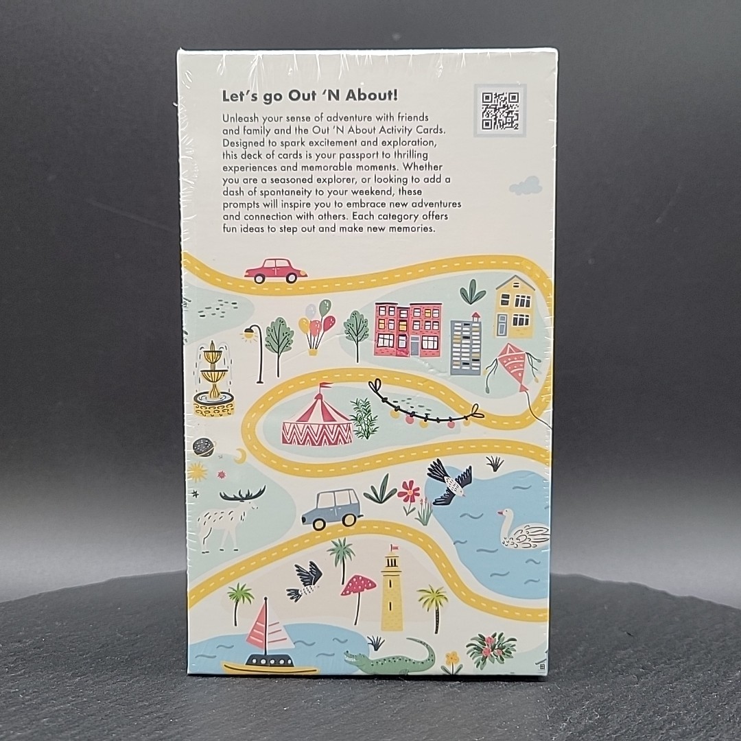 OUT ‘N ABOUT Travel Activity Prompts Card Deck for Family Road Trips Couples