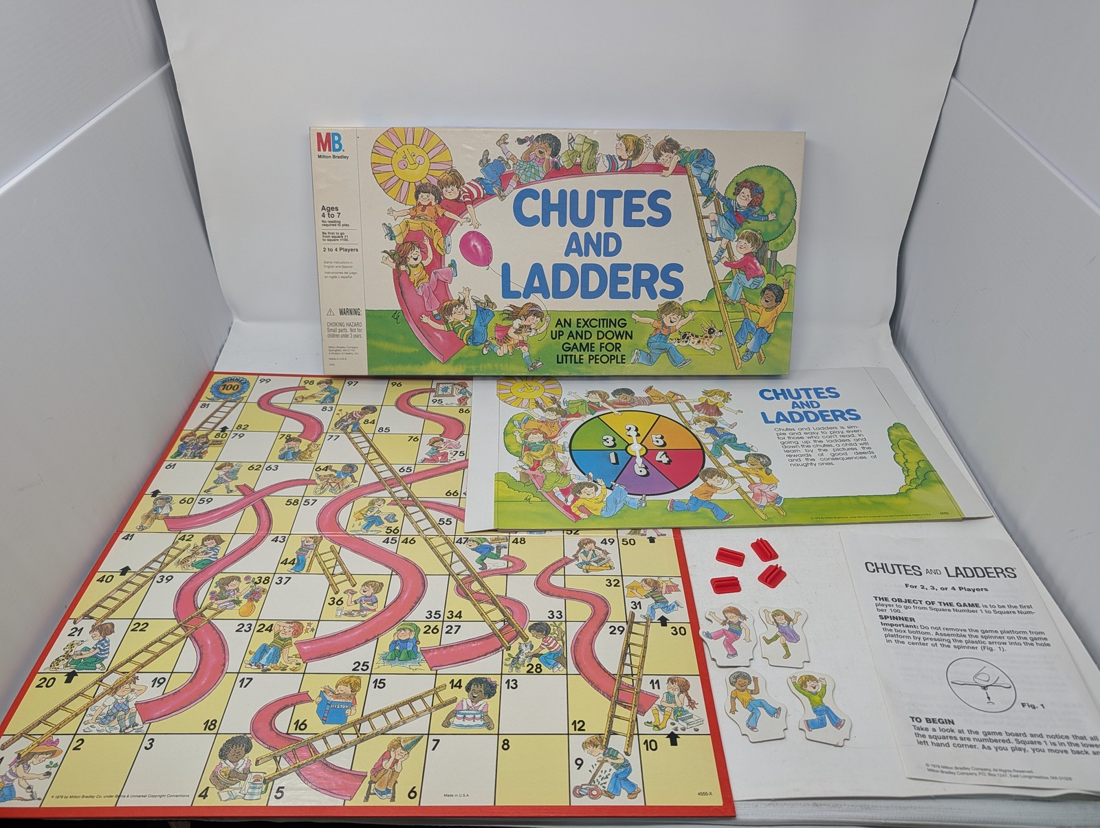 Vintage 1979 Milton Bradley Chutes and Ladders Board Game Complete Ages 4-7