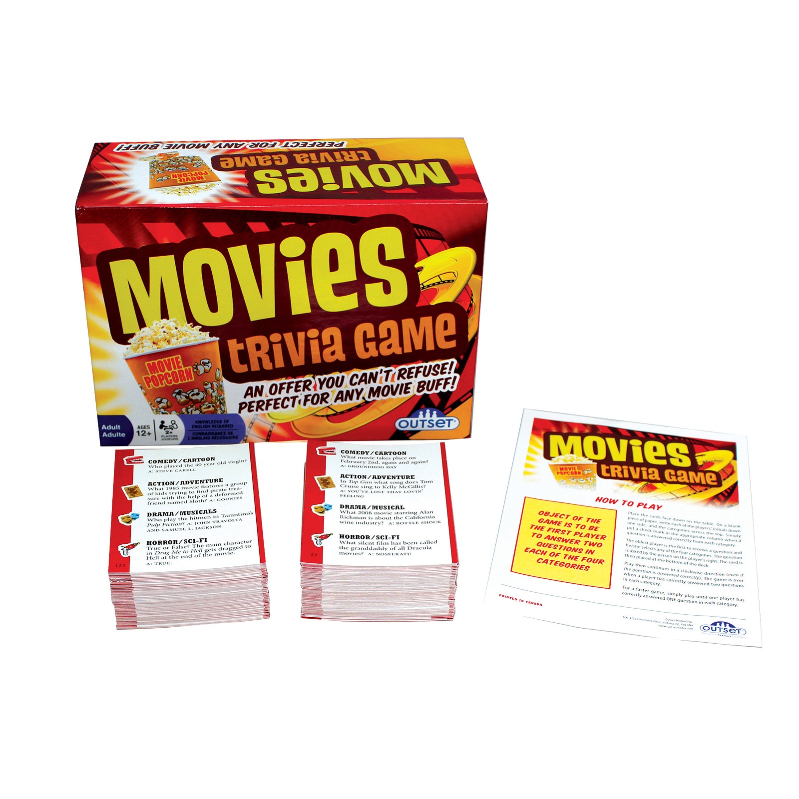 Outset Media: Movies Trivia Game, Ages 12+, 2 or More Players