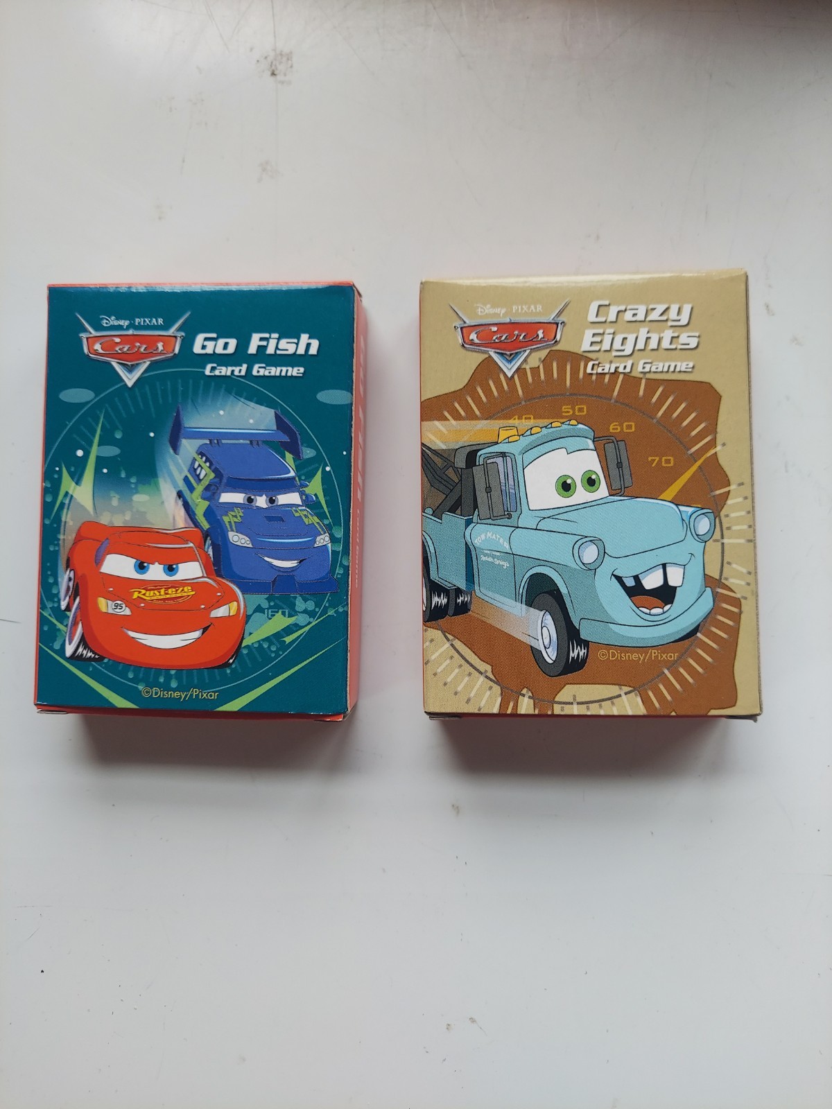 Disney Pixar Cars Checkers Tic Tac Toe Go Fish Crazy Eights Games Complete