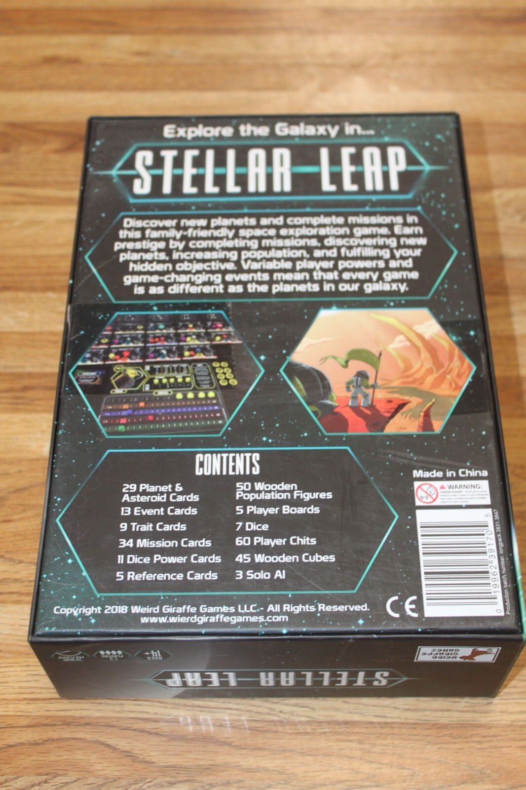 Stellar Leap Board Game from Carla Kopp Weird Giraffe Games Clean & Complete