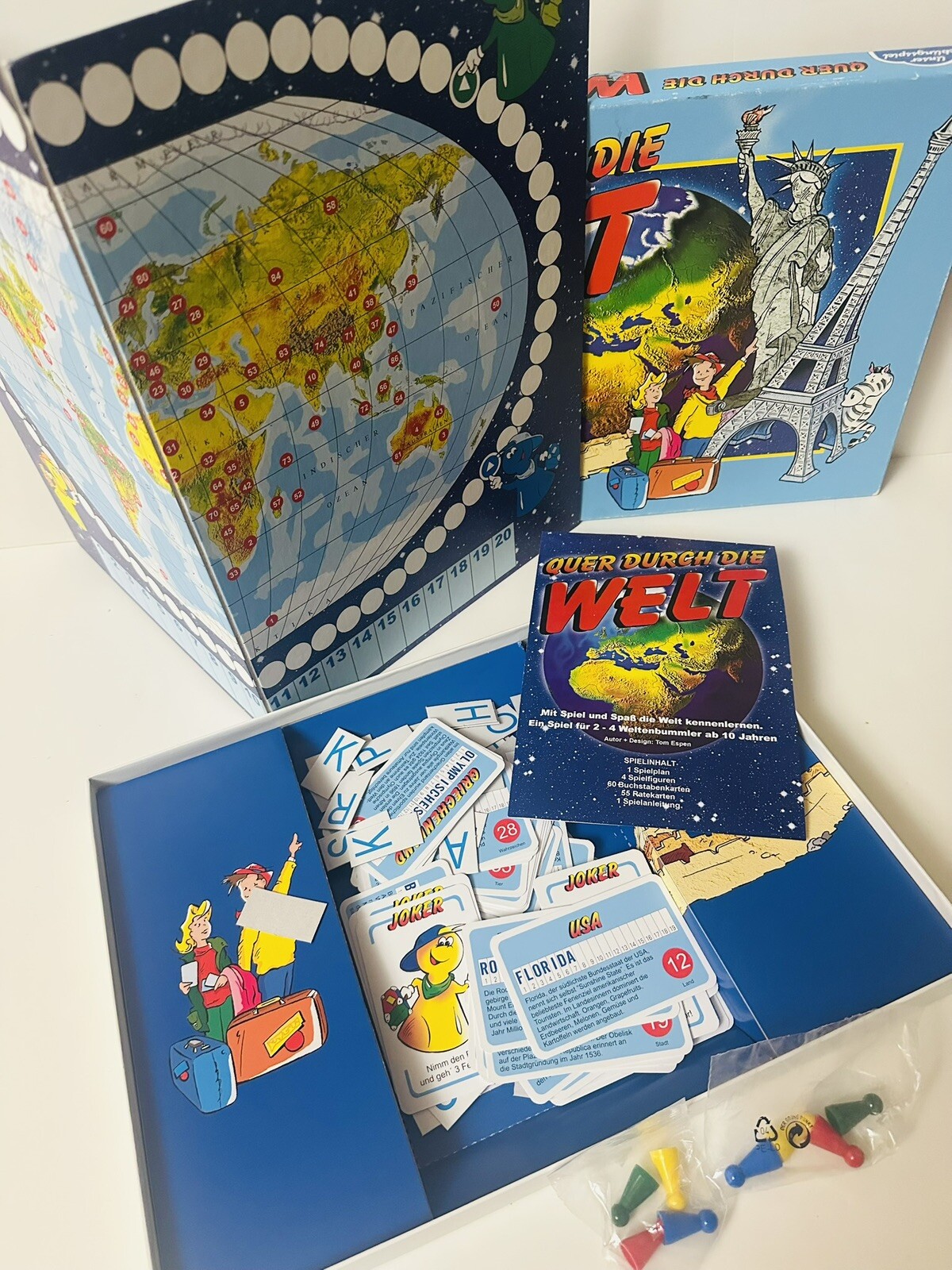 Quer Durch Die WELT World Travel Board Game RARE Unser Lieblingspiel In German